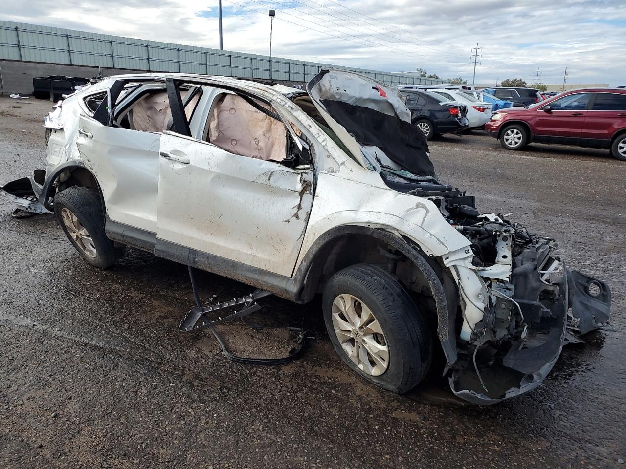 2014 Honda Cr-v Ex White vin: 5J6RM4H54EL024871