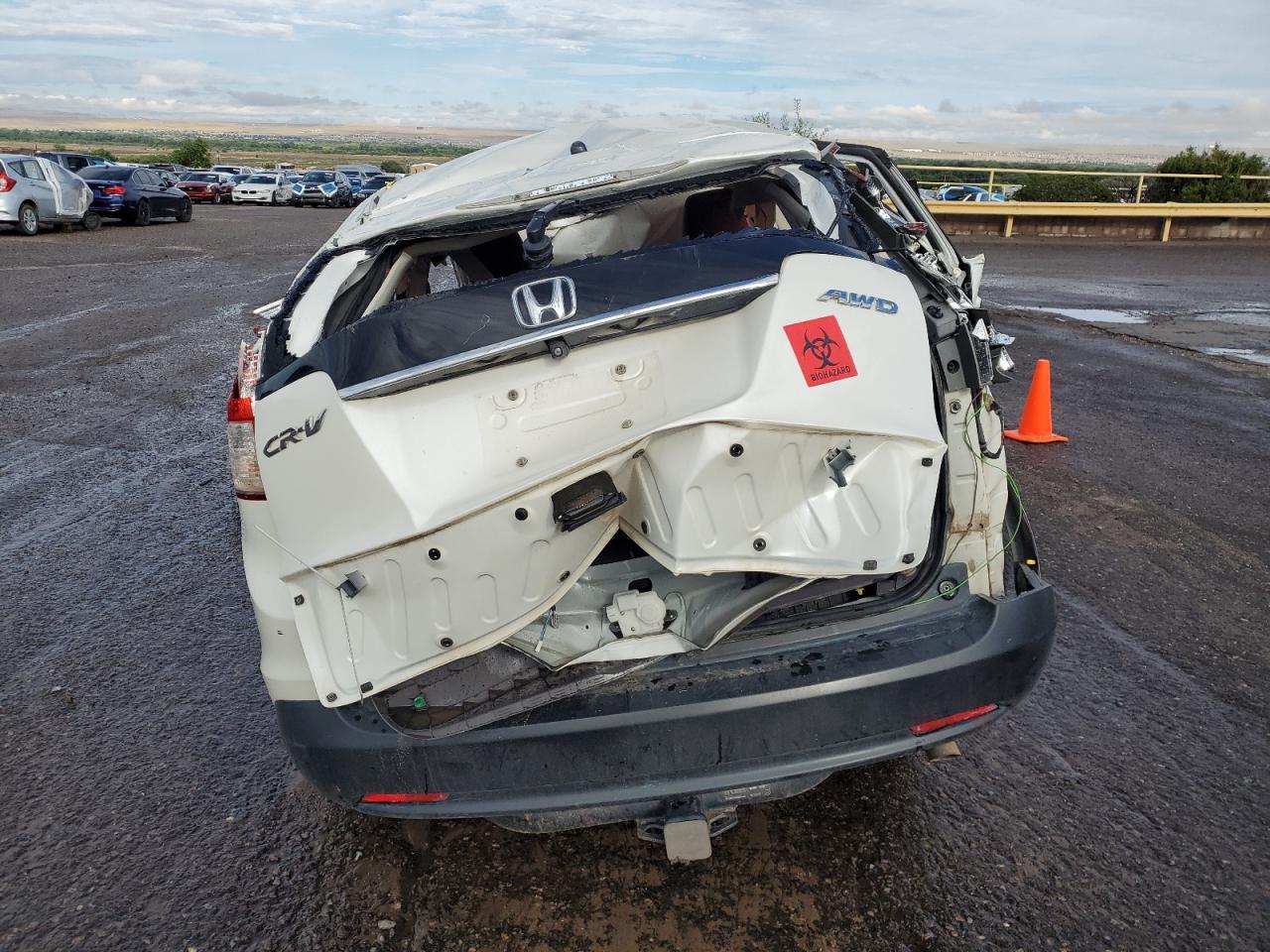 2014 Honda Cr-v Ex White vin: 5J6RM4H54EL024871