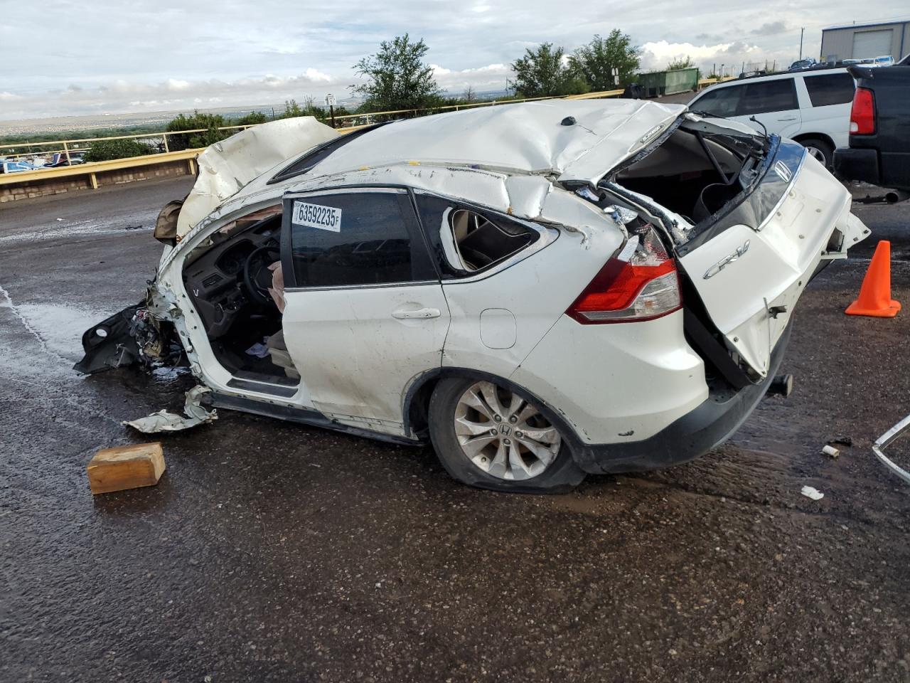 2014 Honda Cr-v Ex White vin: 5J6RM4H54EL024871
