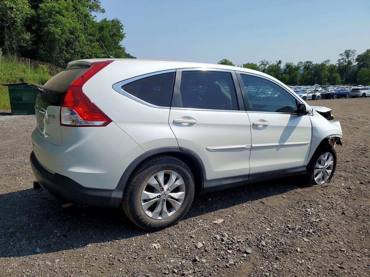 2014 Honda Cr-v Ex White vin: 5J6RM4H54EL044098