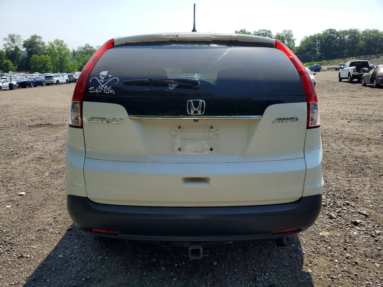 2014 Honda Cr-v Ex White vin: 5J6RM4H54EL044098