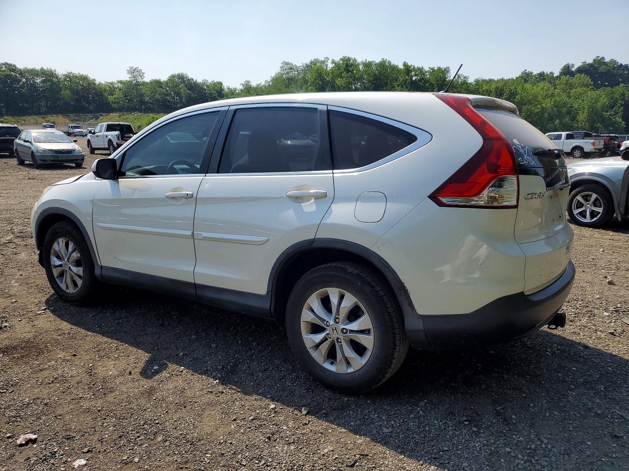 2014 Honda Cr-v Ex White vin: 5J6RM4H54EL044098