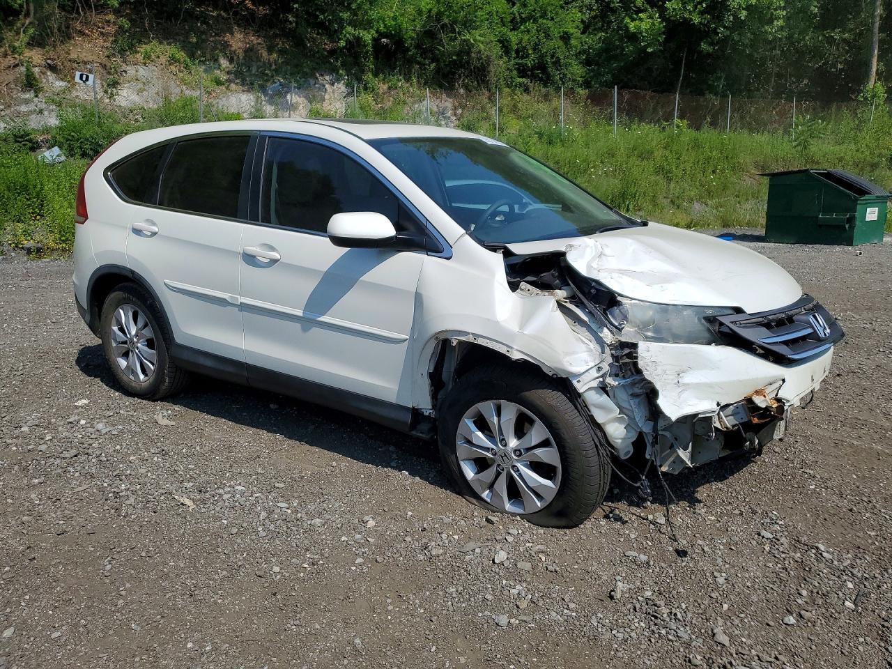 2014 Honda Cr-v Ex White vin: 5J6RM4H54EL044098