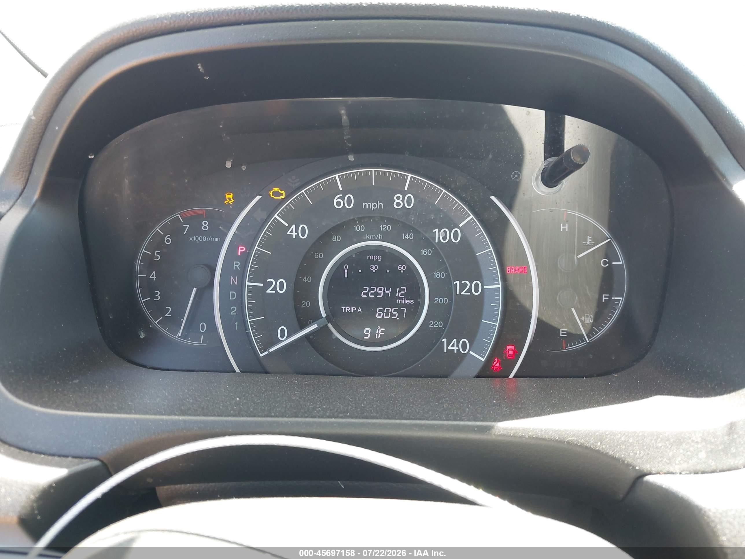 2014 Honda Cr-v Ex Blue vin: 5J6RM4H54EL066974