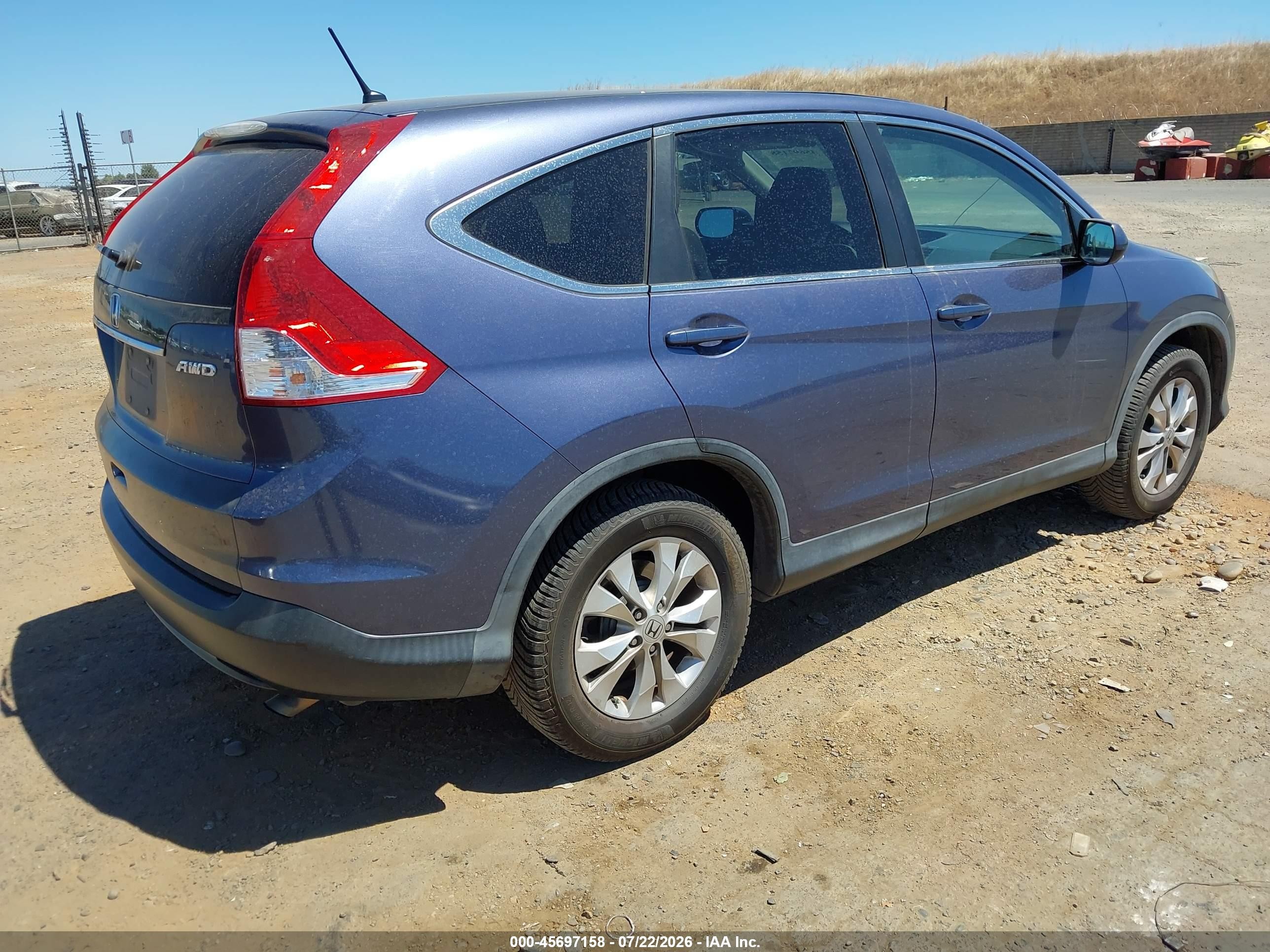 2014 Honda Cr-v Ex Blue vin: 5J6RM4H54EL066974