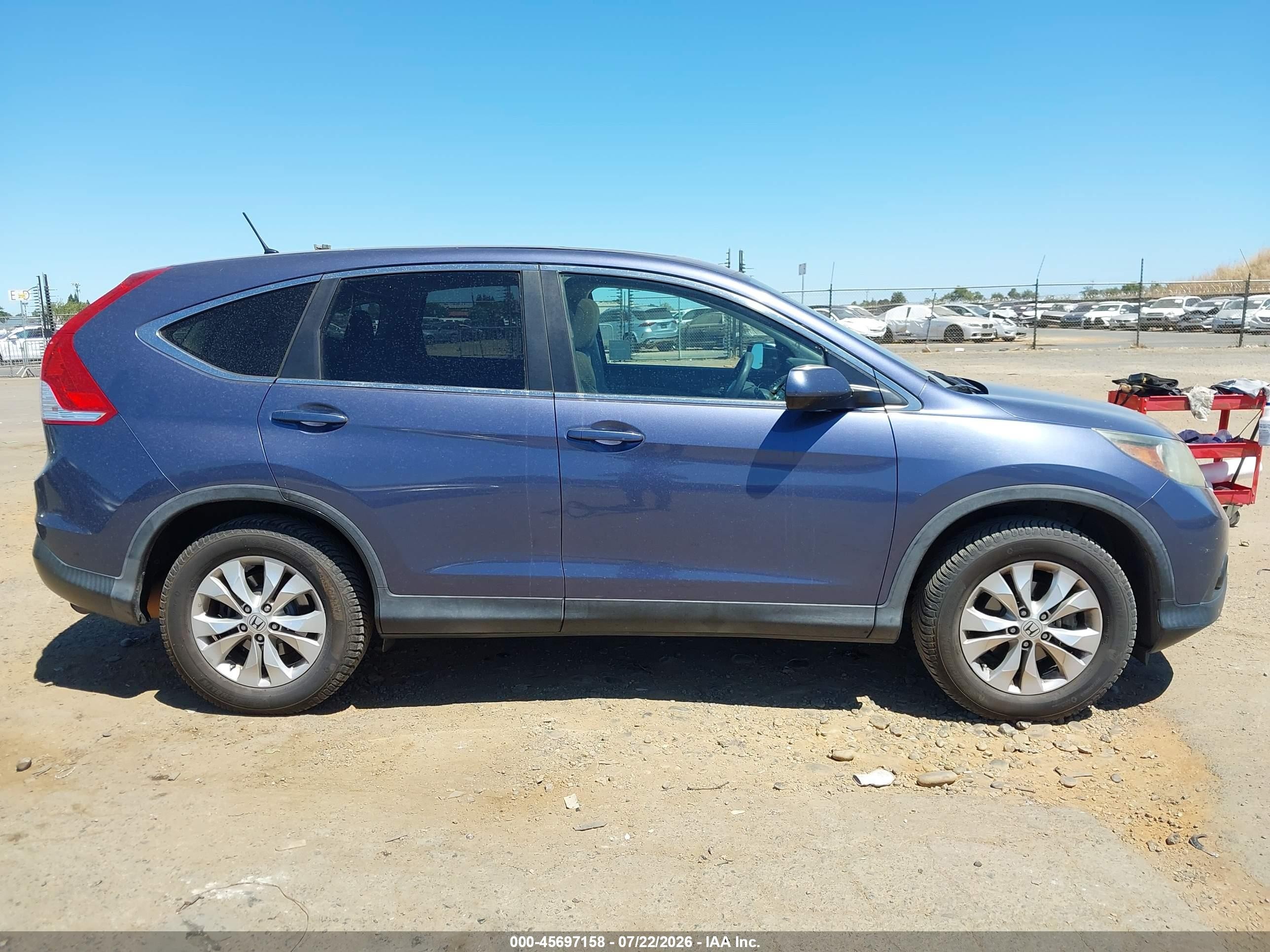 2014 Honda Cr-v Ex Blue vin: 5J6RM4H54EL066974