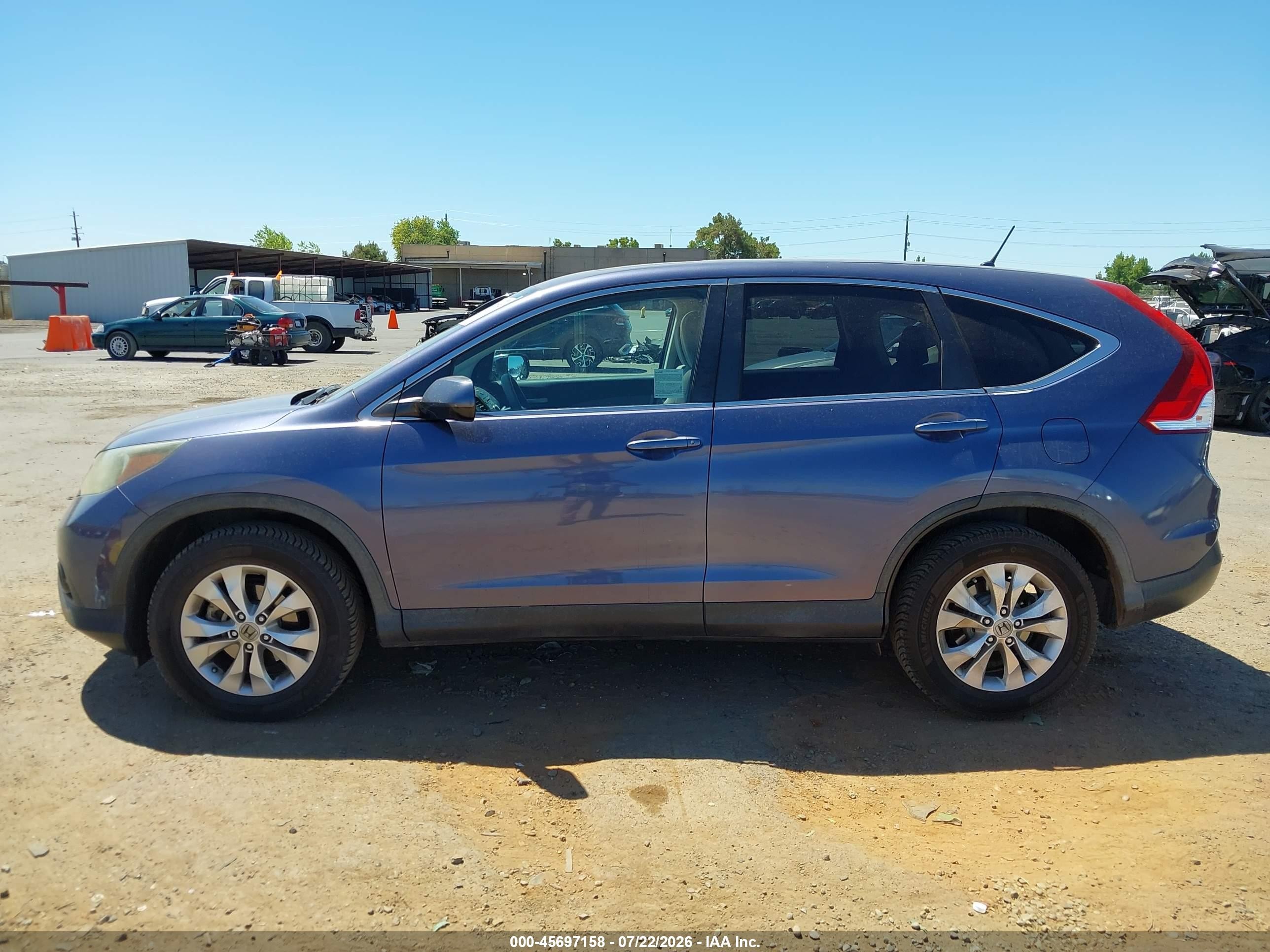2014 Honda Cr-v Ex Blue vin: 5J6RM4H54EL066974