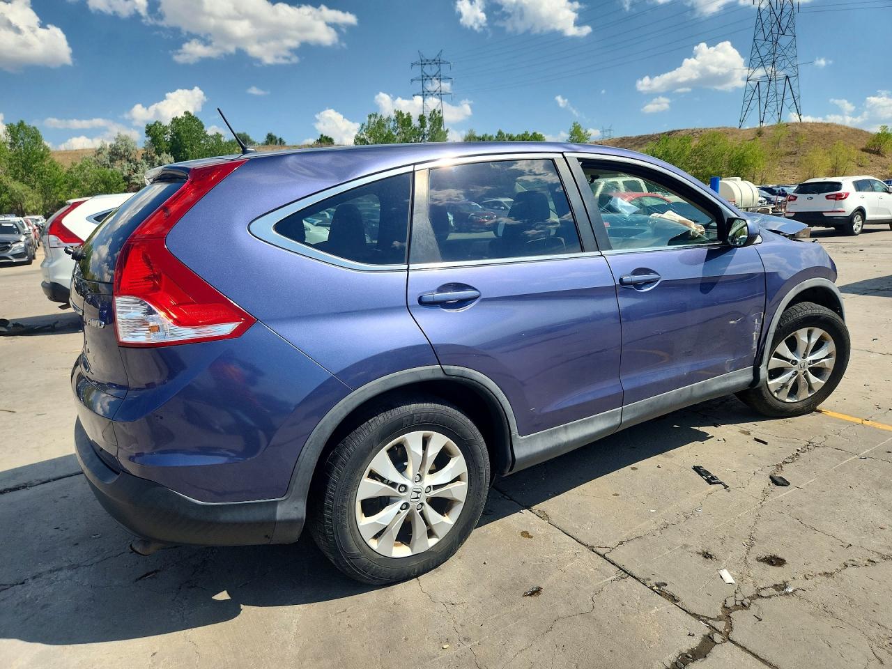 2014 Honda Cr-v Ex Blue vin: 5J6RM4H54EL078638