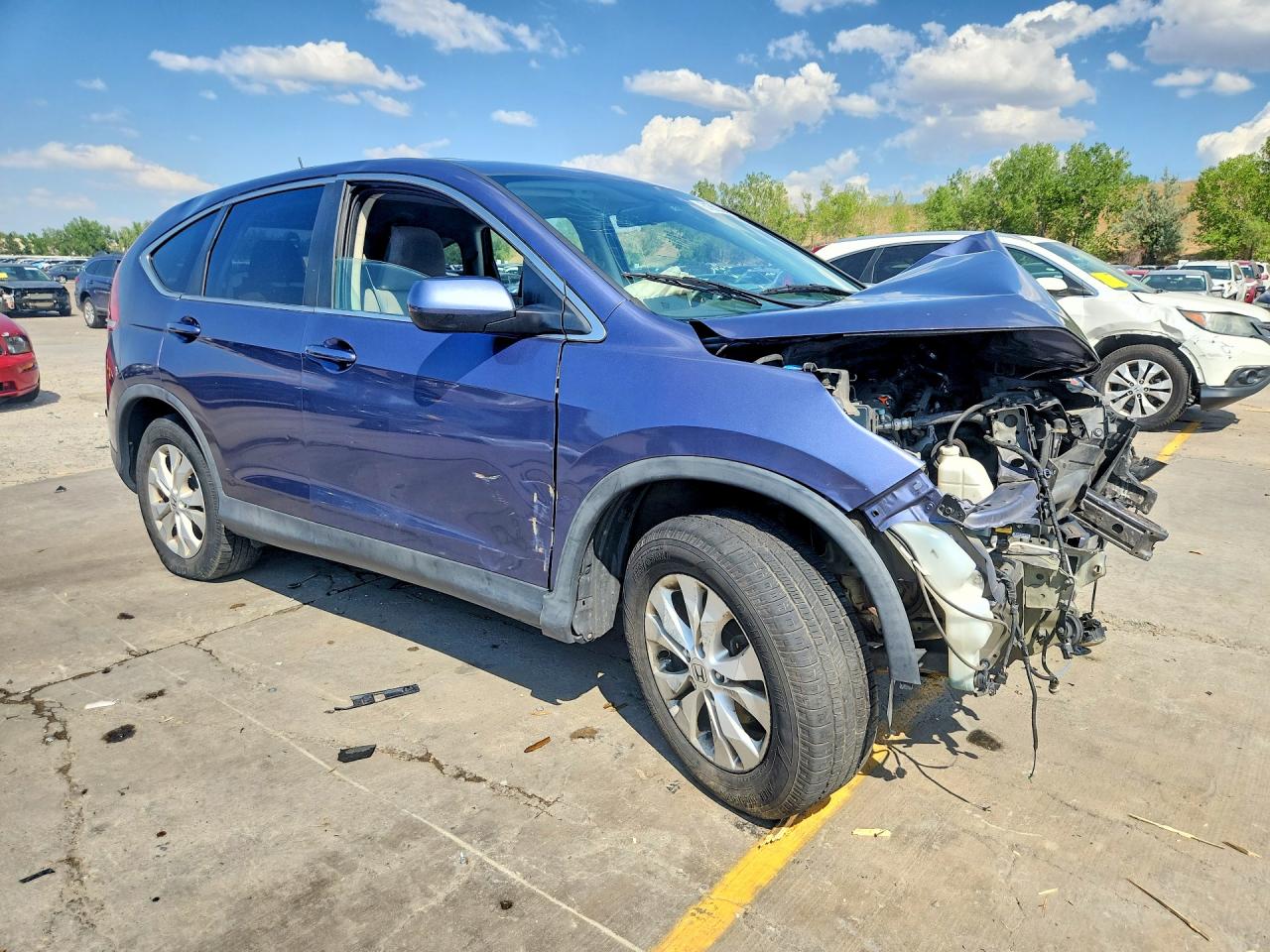 2014 Honda Cr-v Ex Blue vin: 5J6RM4H54EL078638