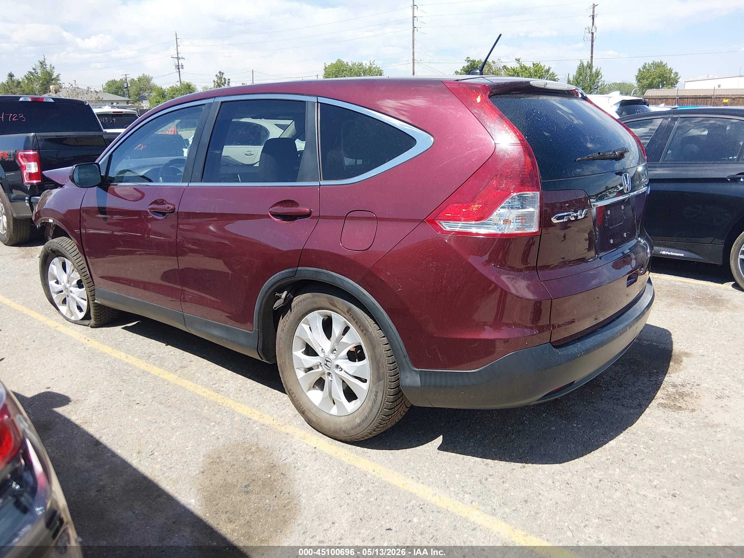 2014 Honda Cr-v Ex Темно-бордовый vin: 5J6RM4H54EL093785
