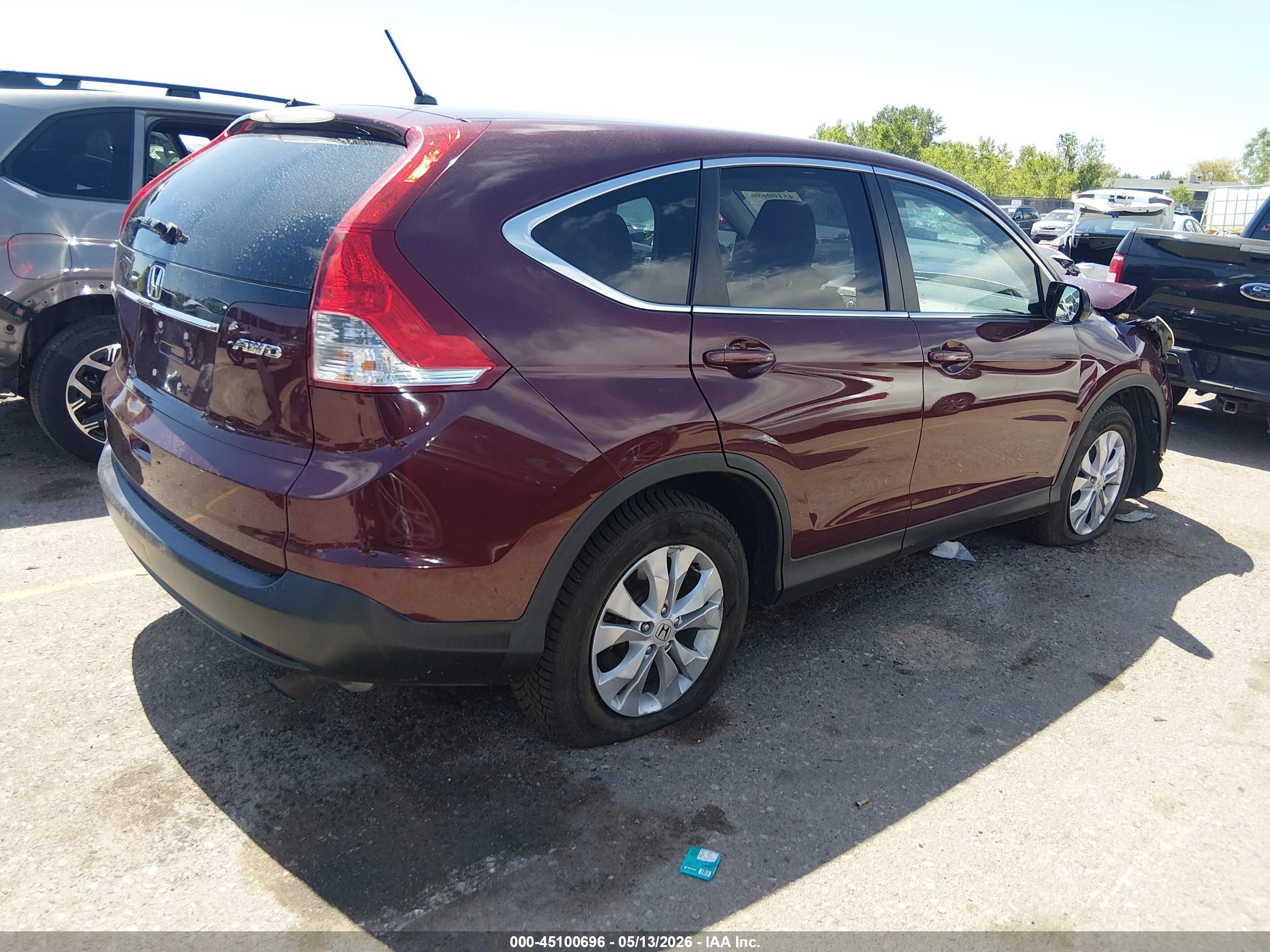 2014 Honda Cr-v Ex Темно-бордовый vin: 5J6RM4H54EL093785