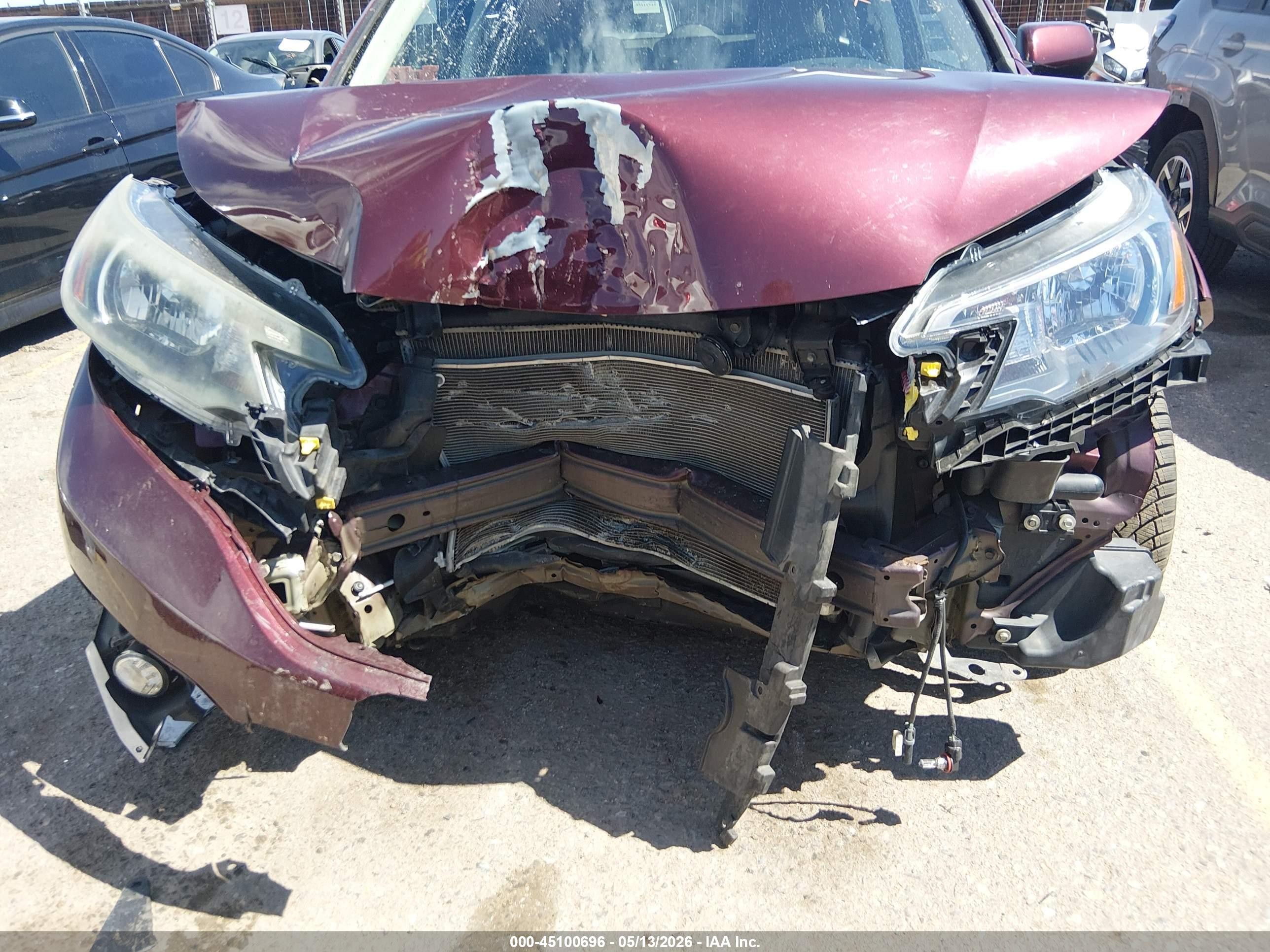 2014 Honda Cr-v Ex Темно-бордовый vin: 5J6RM4H54EL093785