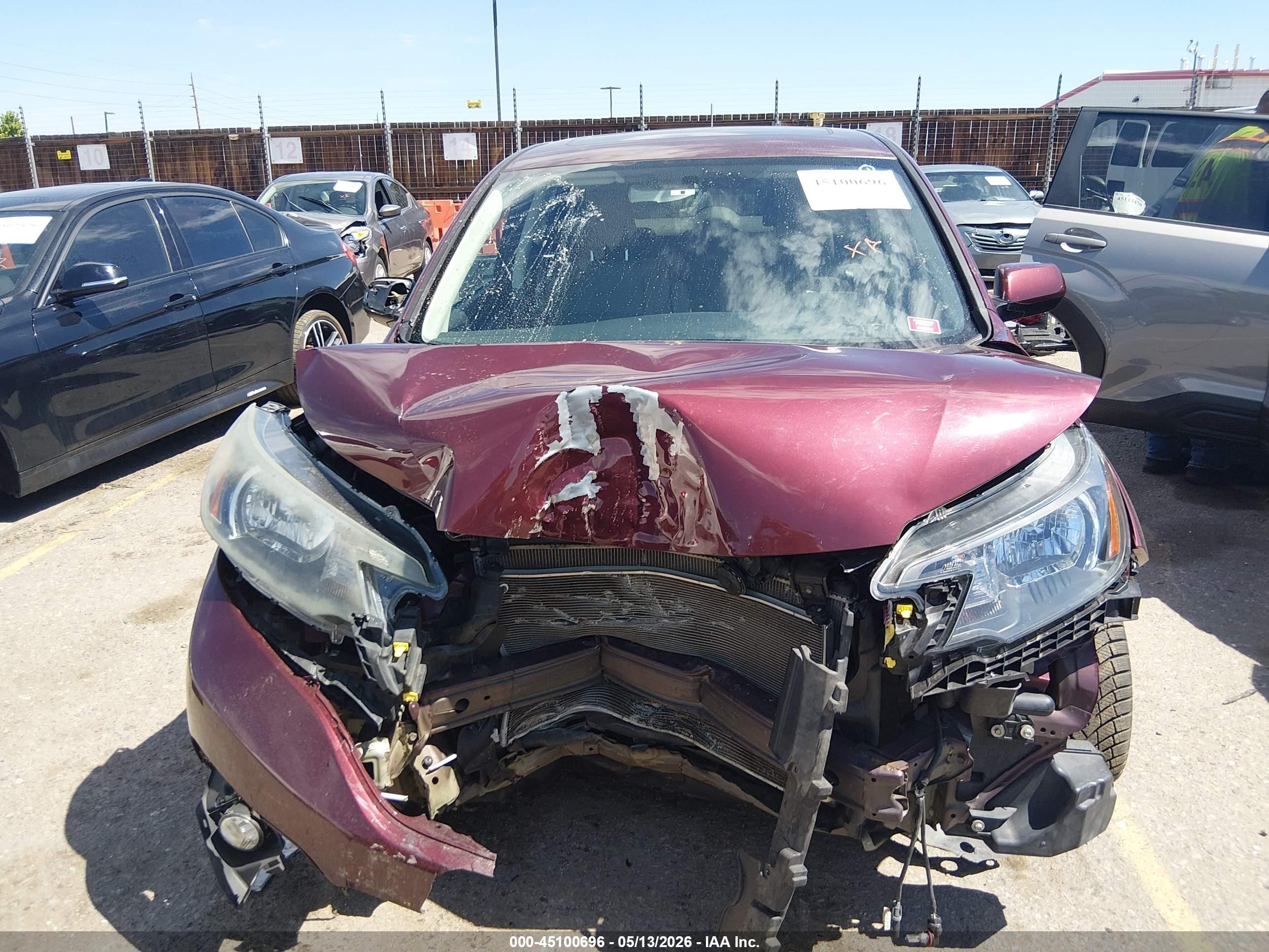 2014 Honda Cr-v Ex Темно-бордовый vin: 5J6RM4H54EL093785