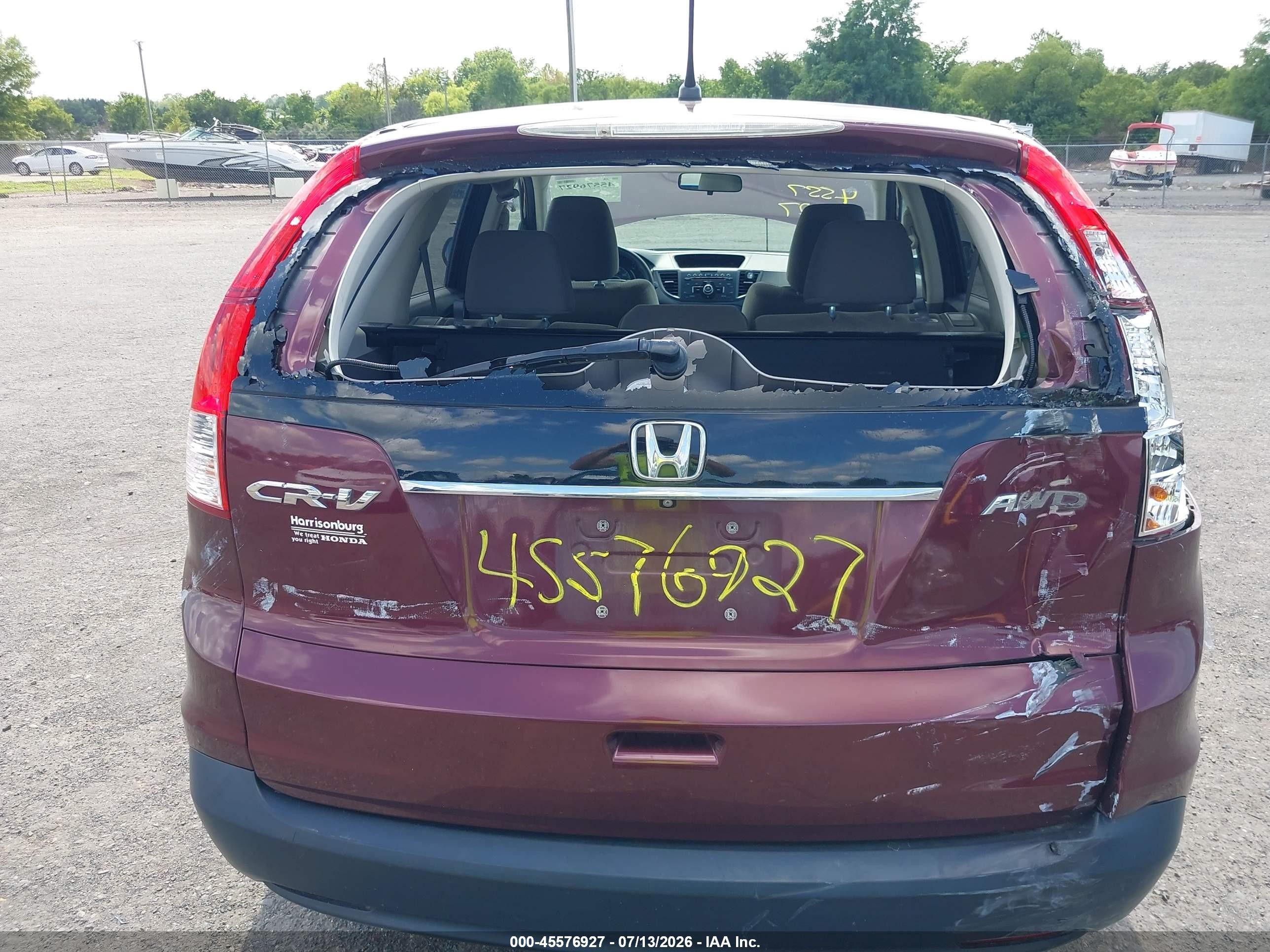 2014 Honda Cr-v Ex Maroon vin: 5J6RM4H54EL098341