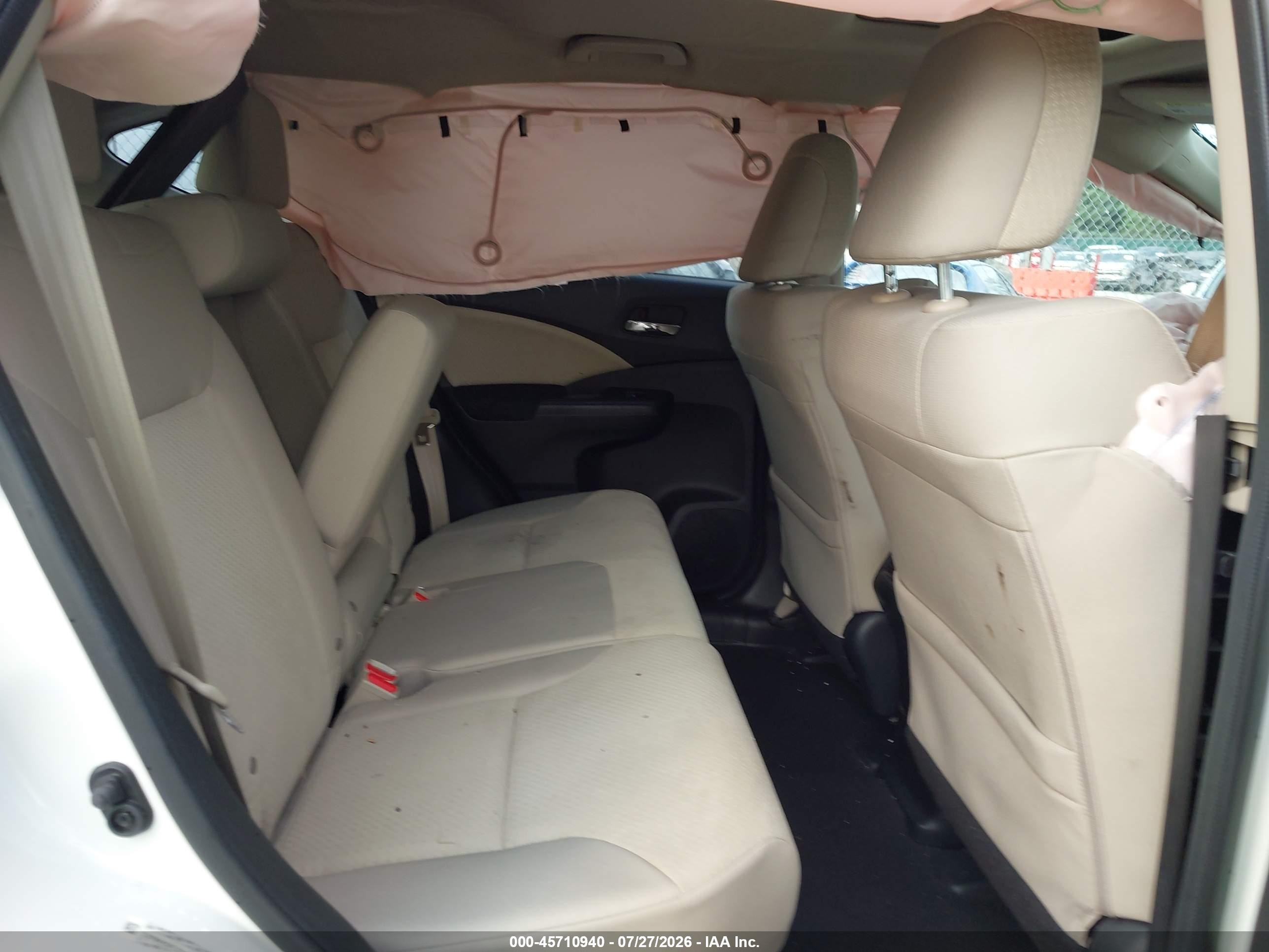 2015 Honda Cr-v Ex Белый vin: 5J6RM4H54FL027075