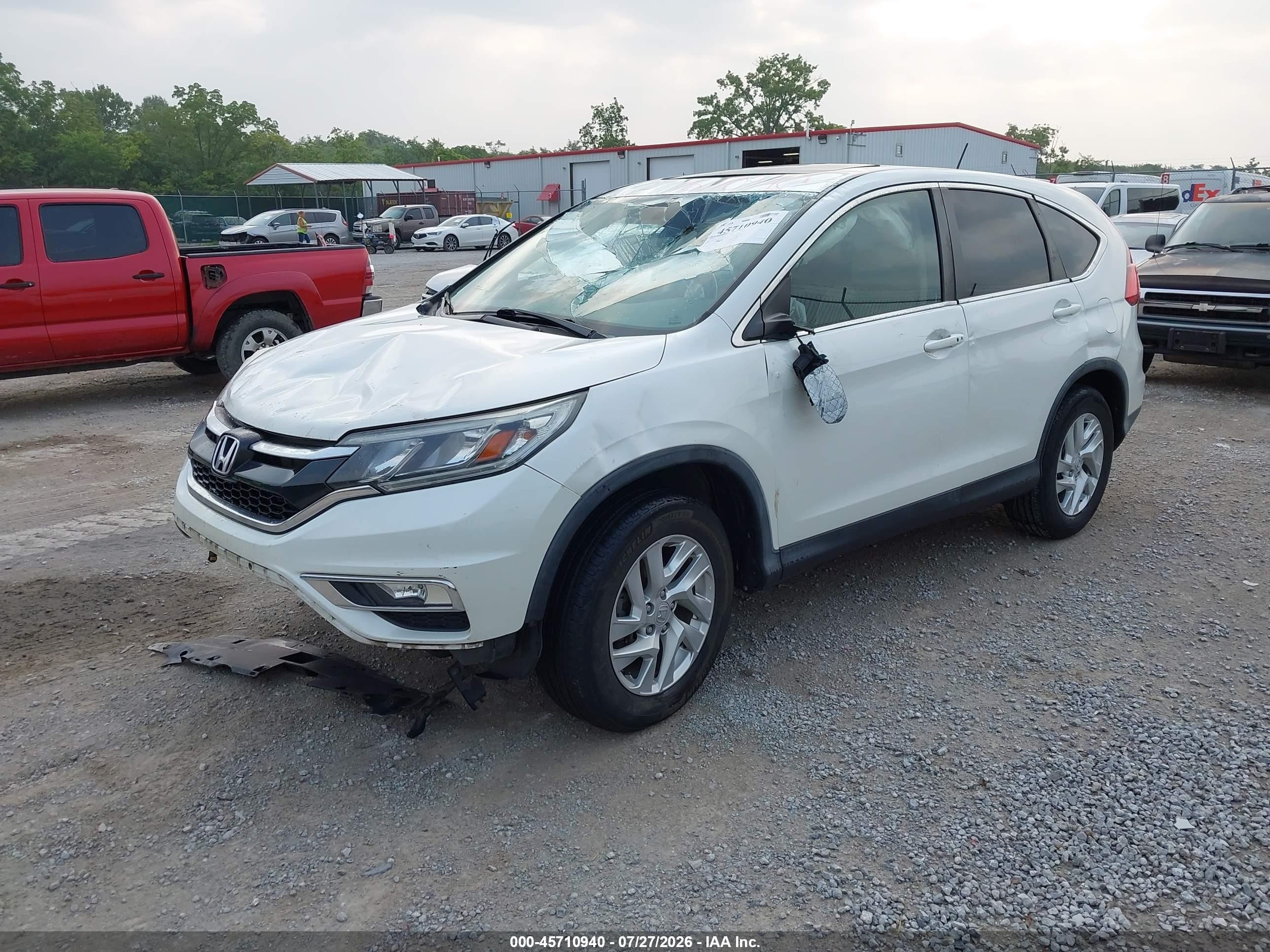 2015 Honda Cr-v Ex Белый vin: 5J6RM4H54FL027075