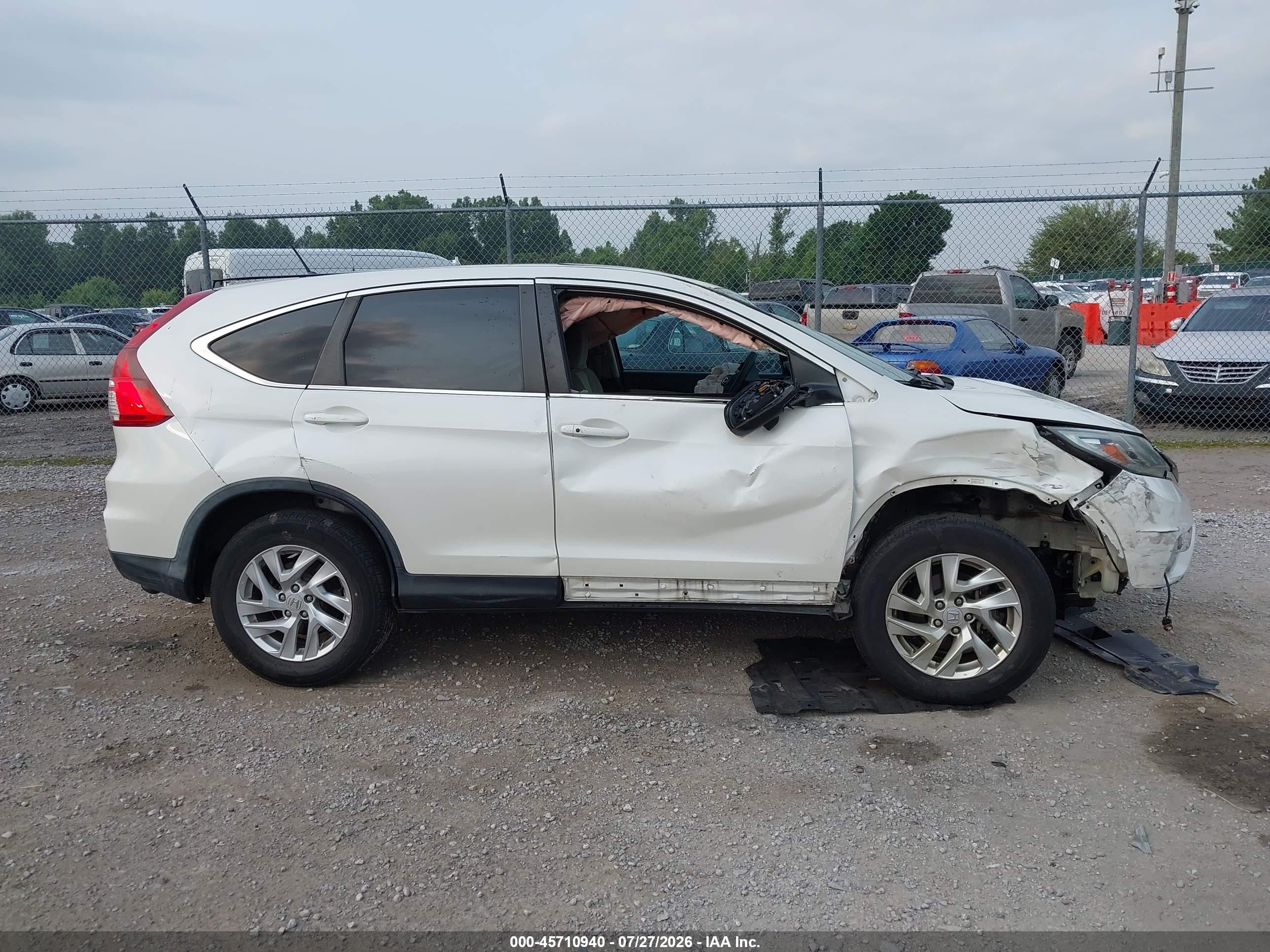 2015 Honda Cr-v Ex Белый vin: 5J6RM4H54FL027075