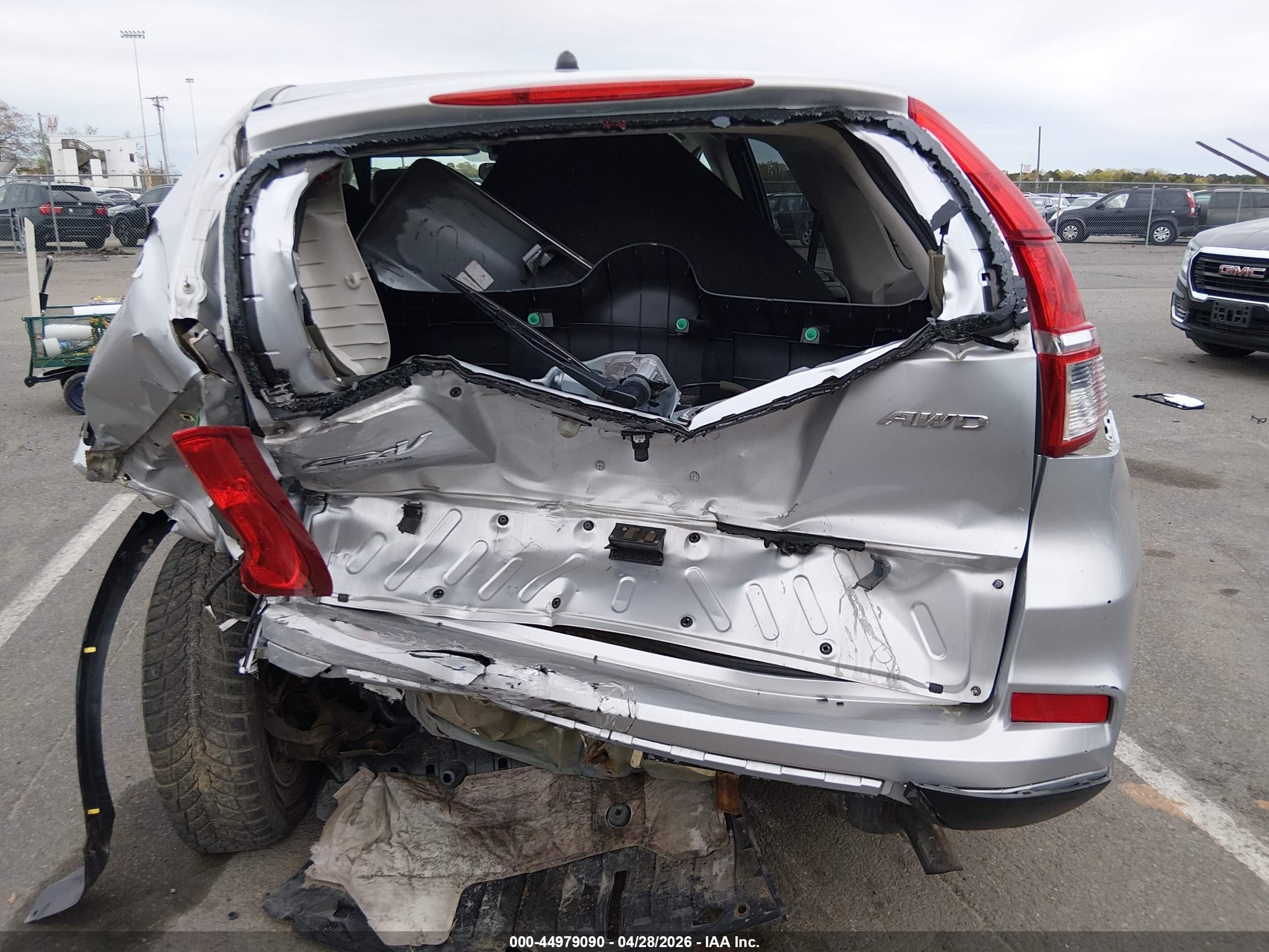 2015 Honda Cr-v Ex Silver vin: 5J6RM4H54FL048797