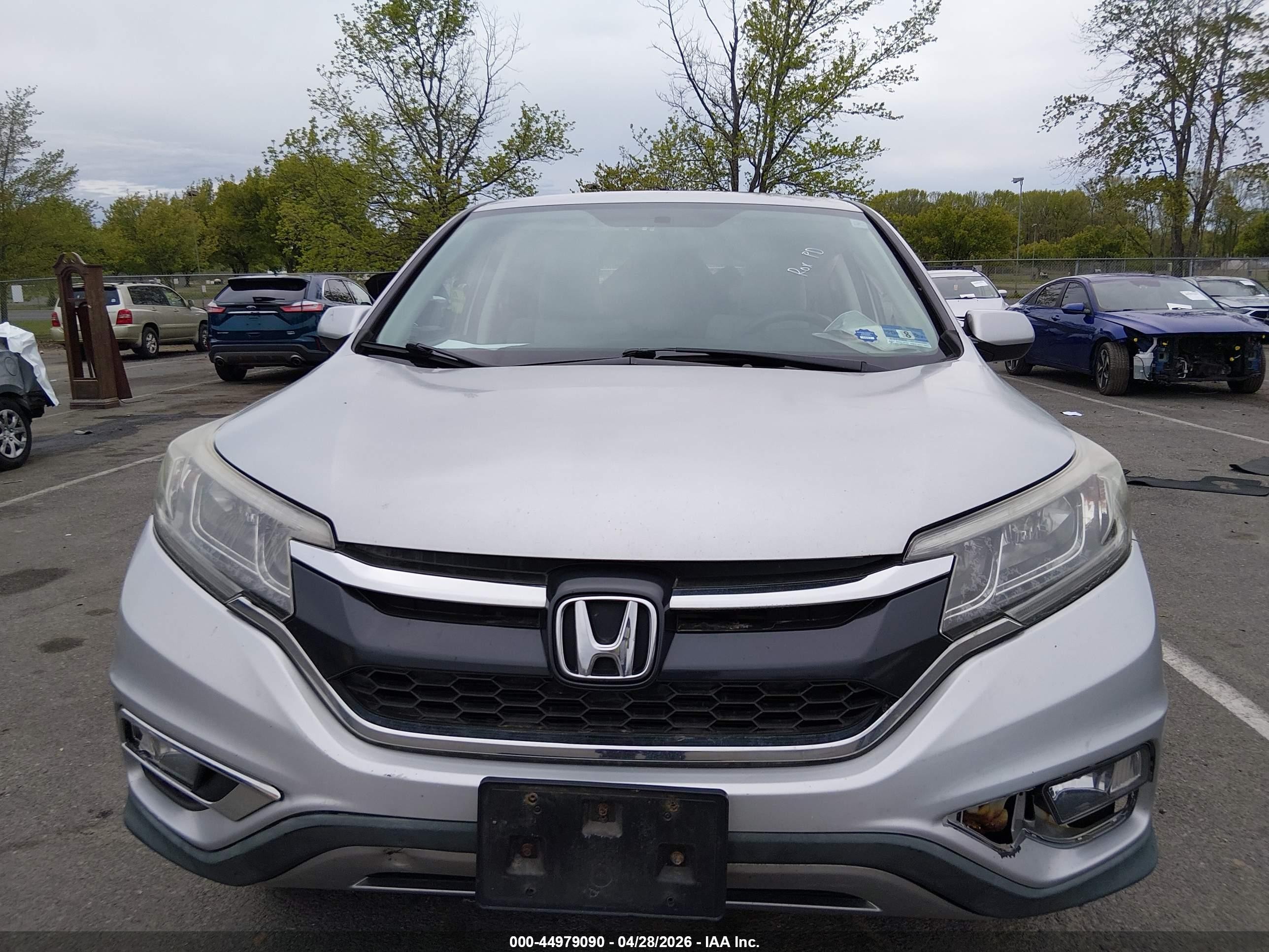 2015 Honda Cr-v Ex Silver vin: 5J6RM4H54FL048797