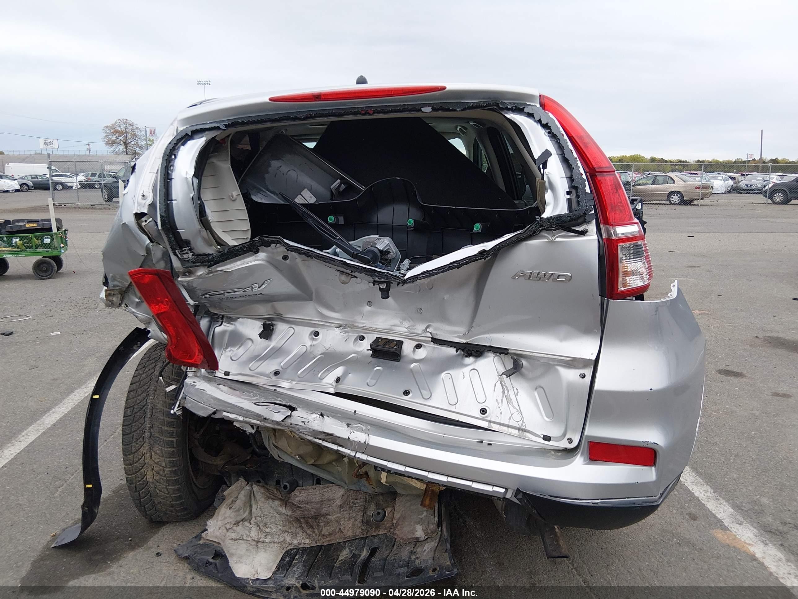 2015 Honda Cr-v Ex Silver vin: 5J6RM4H54FL048797