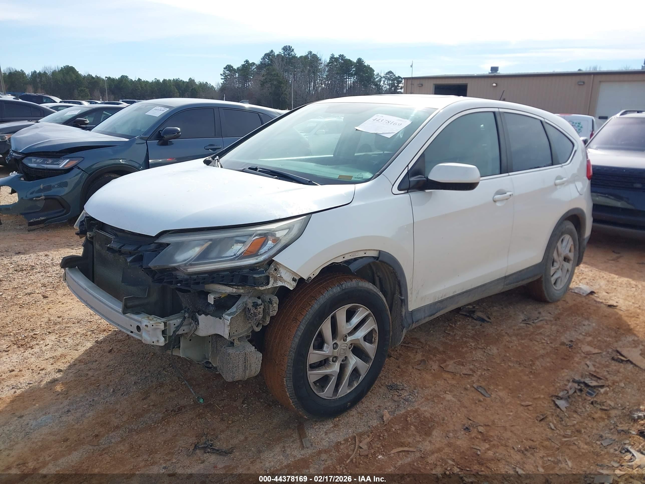 2015 Honda Cr-v Ex White vin: 5J6RM4H54FL078141