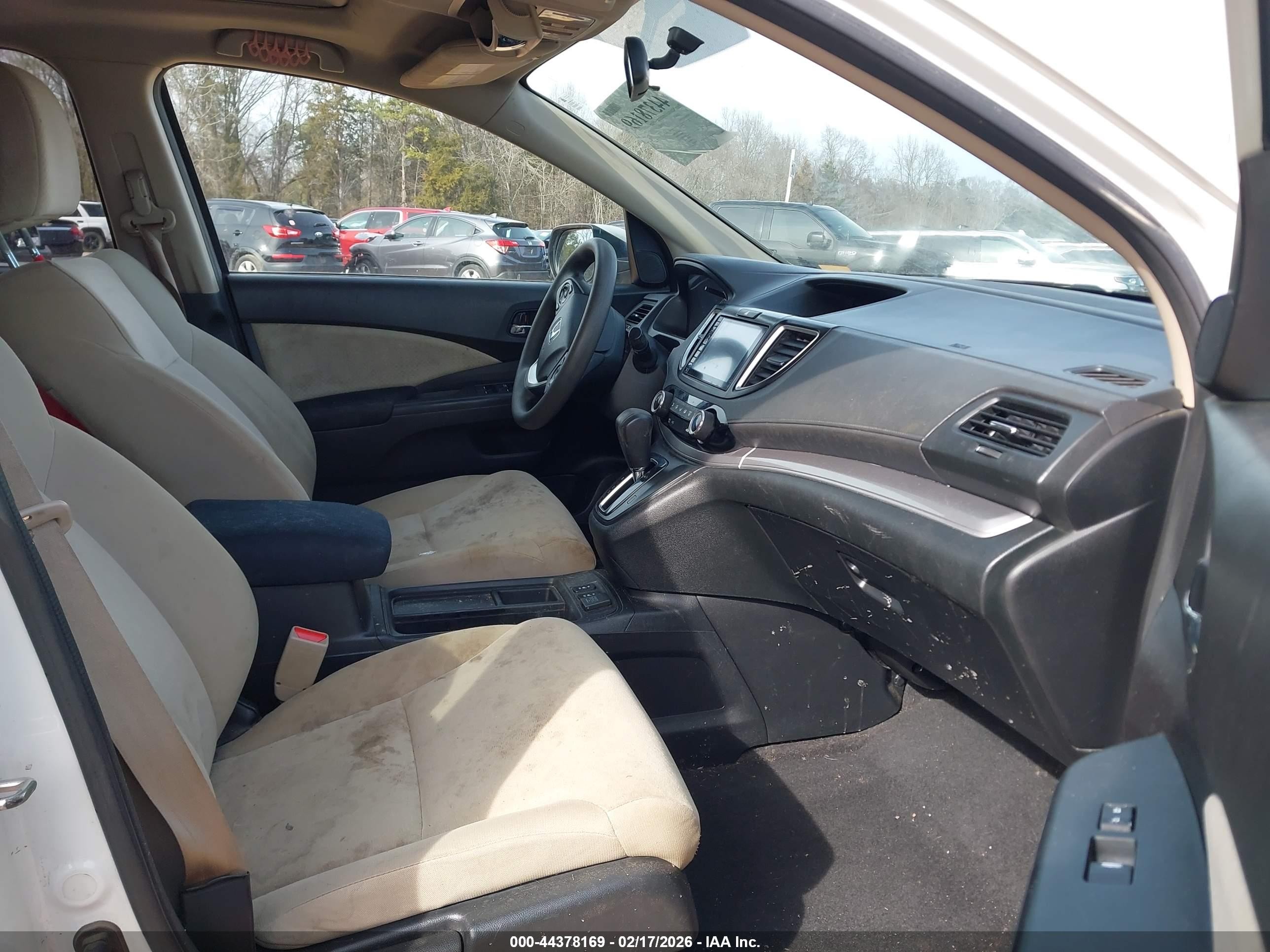 2015 Honda Cr-v Ex White vin: 5J6RM4H54FL078141