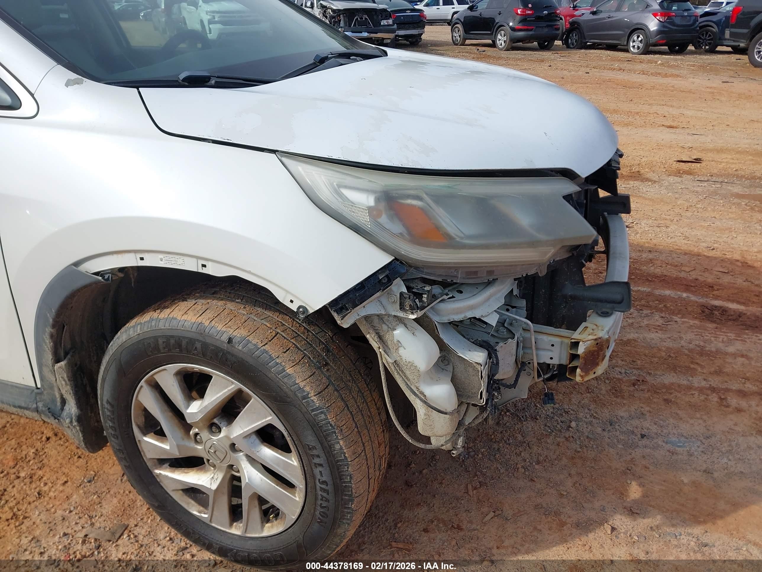 2015 Honda Cr-v Ex White vin: 5J6RM4H54FL078141