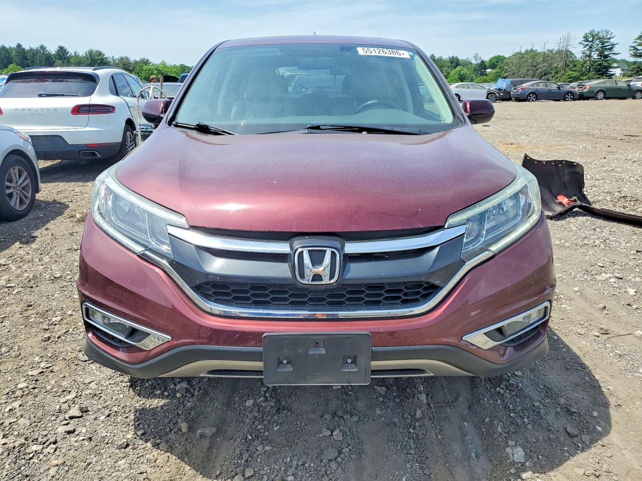 2015 Honda Cr-v Ex Maroon vin: 5J6RM4H54FL110005
