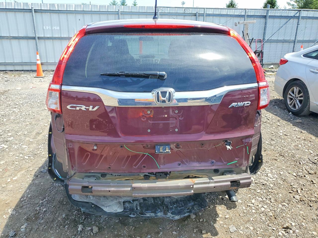 2015 Honda Cr-v Ex Maroon vin: 5J6RM4H54FL110005