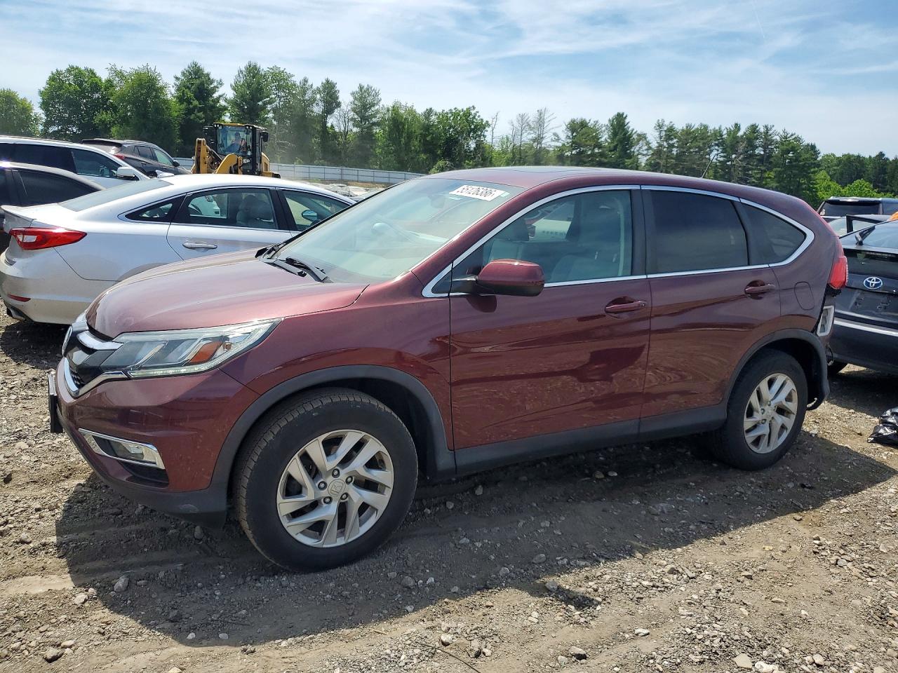 2015 Honda Cr-v Ex Maroon vin: 5J6RM4H54FL110005