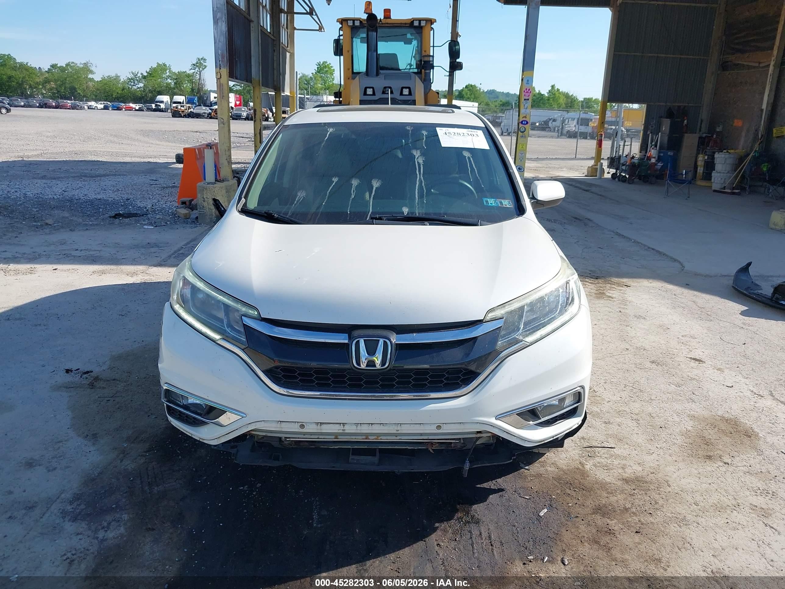 2015 Honda Cr-v Ex White vin: 5J6RM4H54FL130559