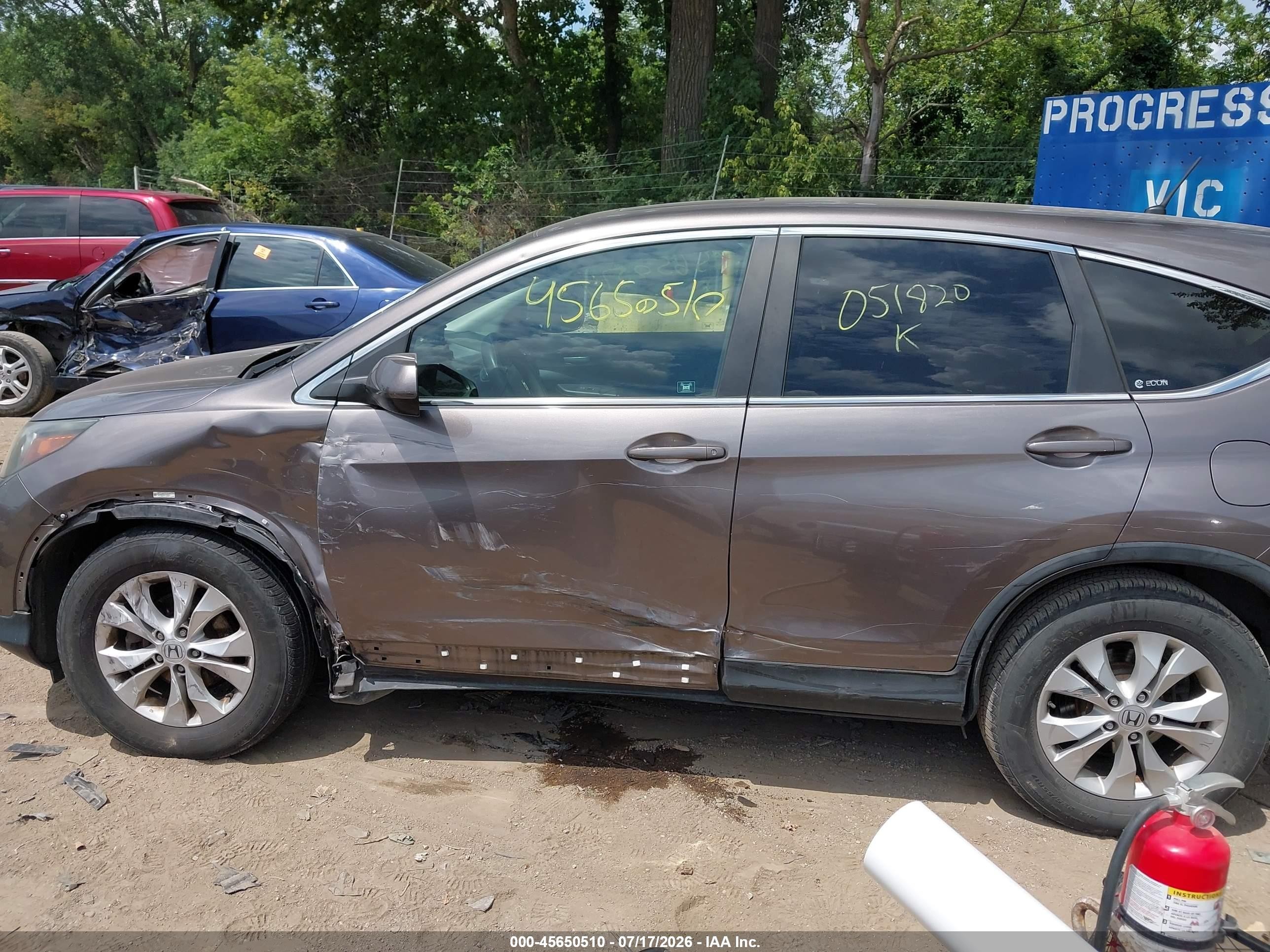 2012 Honda Cr-v Ex Серый vin: 5J6RM4H55CL051820