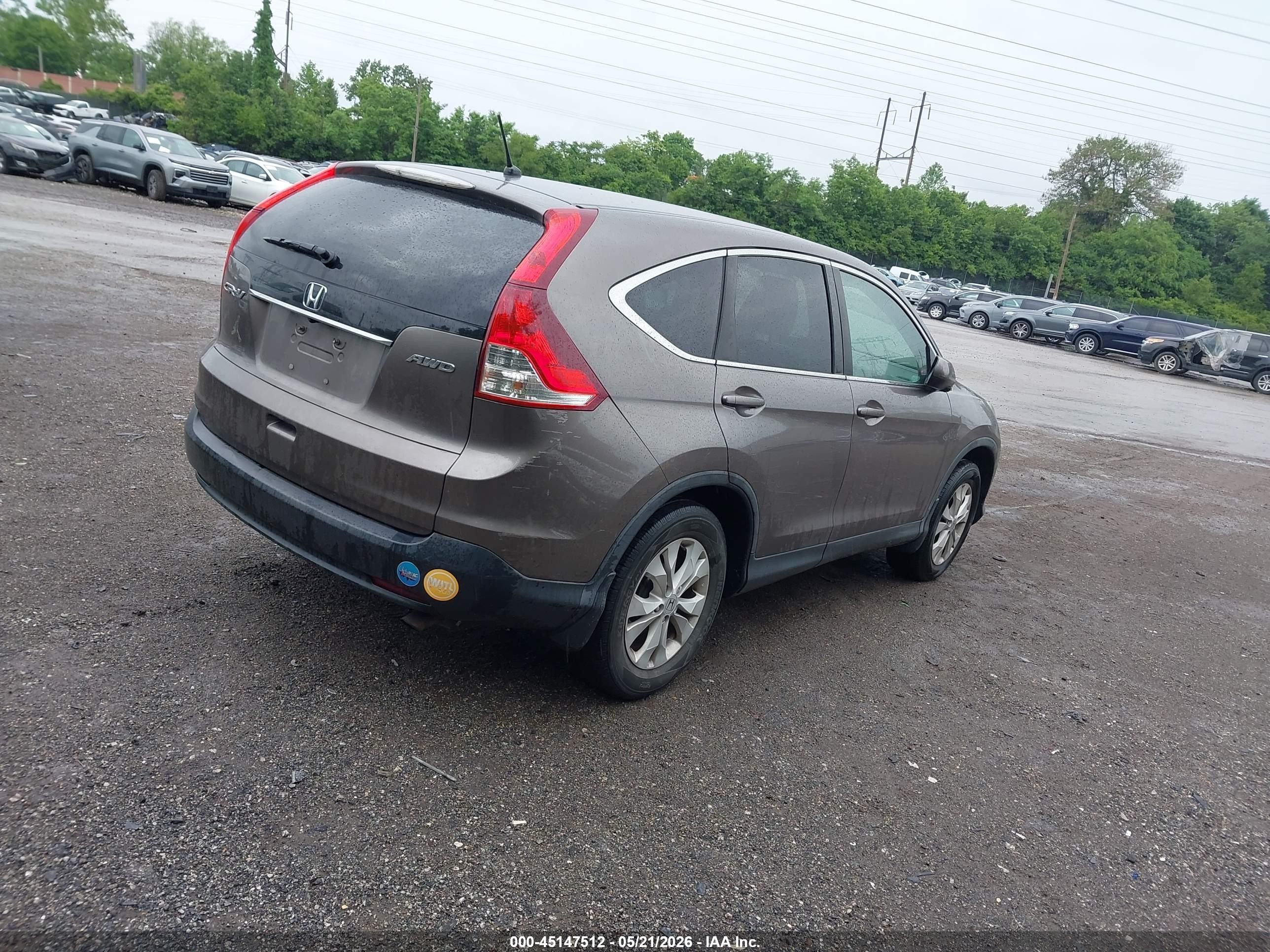 2013 Honda Cr-v Ex Champagne vin: 5J6RM4H55DL013490