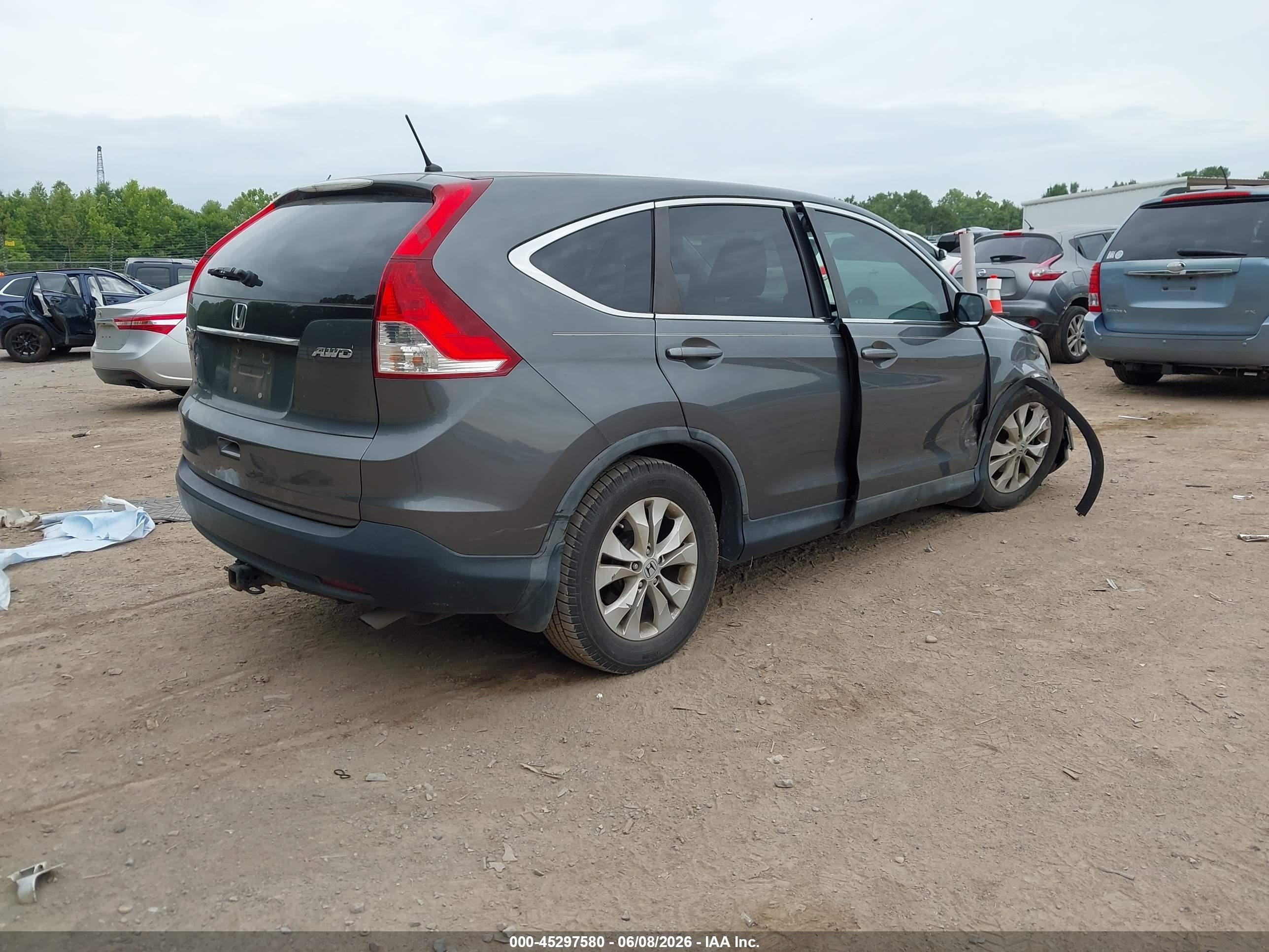 2013 Honda Cr-v Ex Gray vin: 5J6RM4H55DL016387