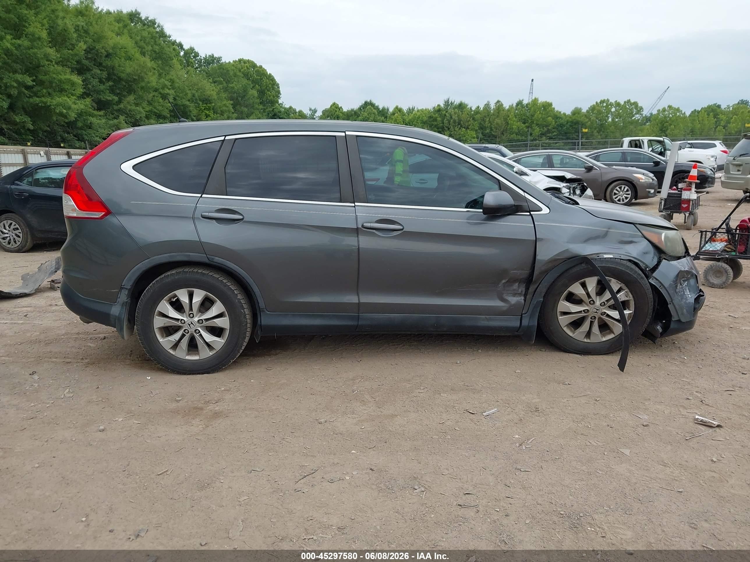 2013 Honda Cr-v Ex Gray vin: 5J6RM4H55DL016387
