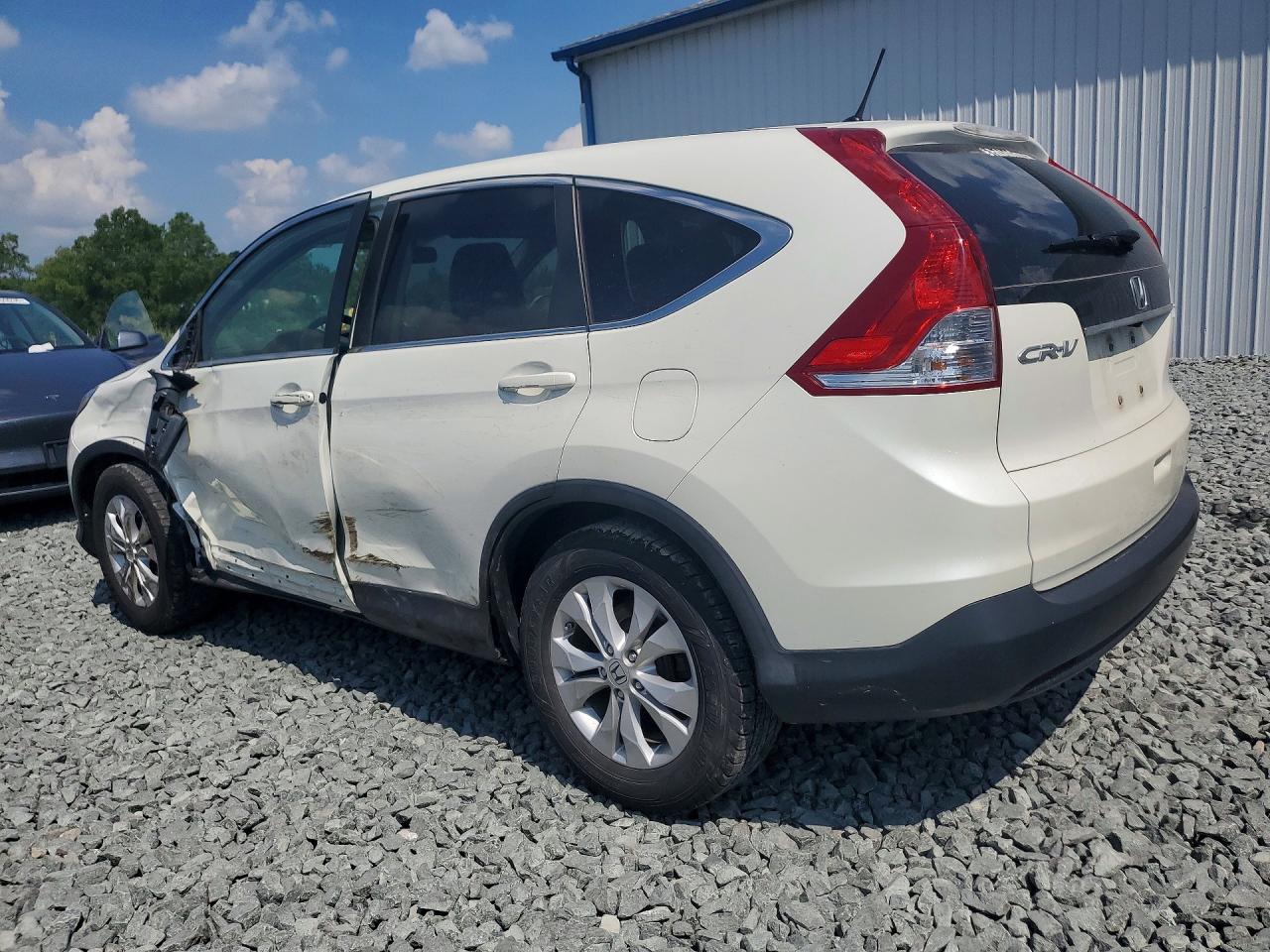 2013 Honda Cr-v Ex White vin: 5J6RM4H55DL043539