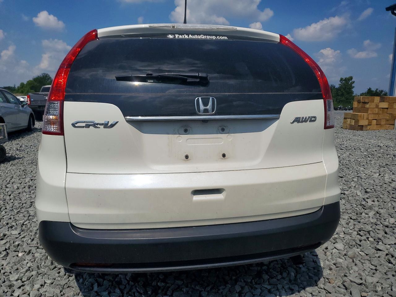 2013 Honda Cr-v Ex White vin: 5J6RM4H55DL043539
