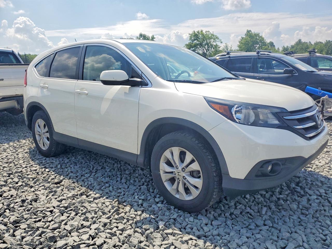 2013 Honda Cr-v Ex White vin: 5J6RM4H55DL043539