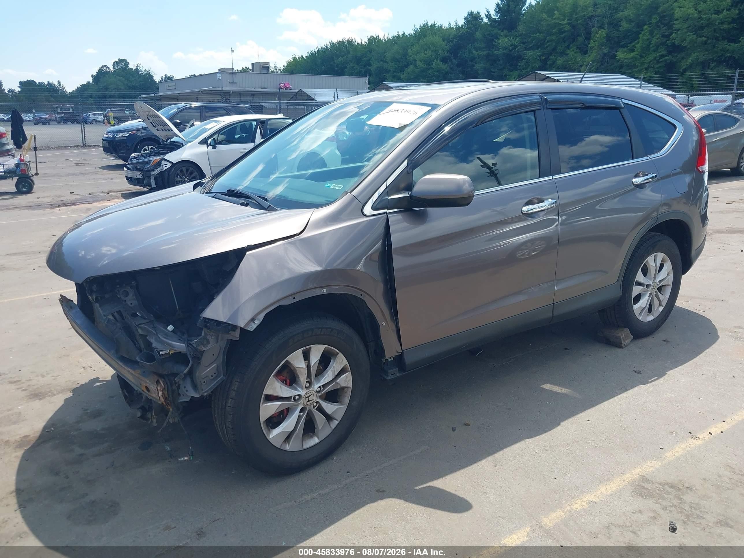2013 Honda Cr-v Ex Brown vin: 5J6RM4H55DL051141
