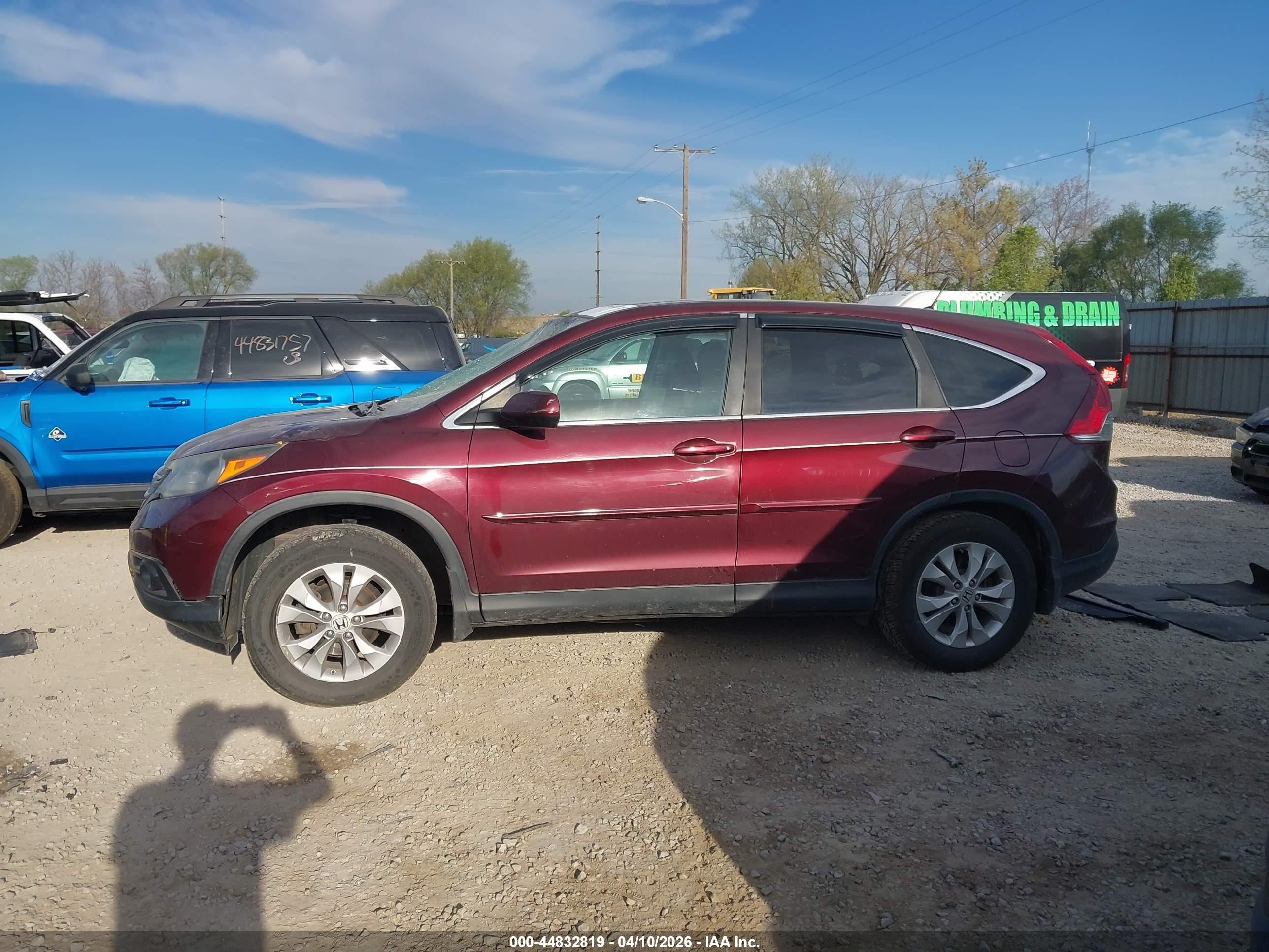 2013 Honda Cr-v Ex Бордовый vin: 5J6RM4H55DL054086