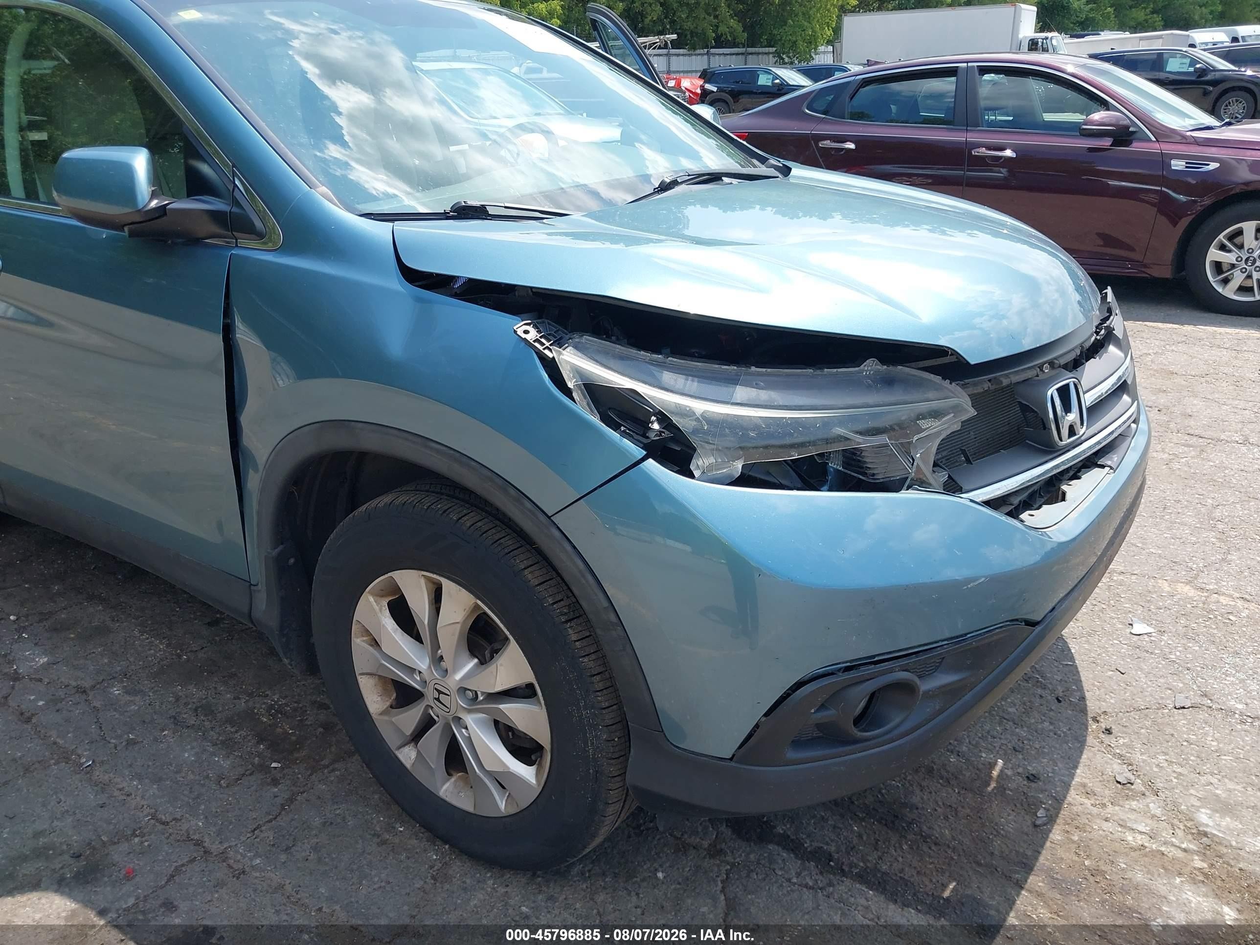 2014 Honda Cr-v Ex Teal vin: 5J6RM4H55EL067633