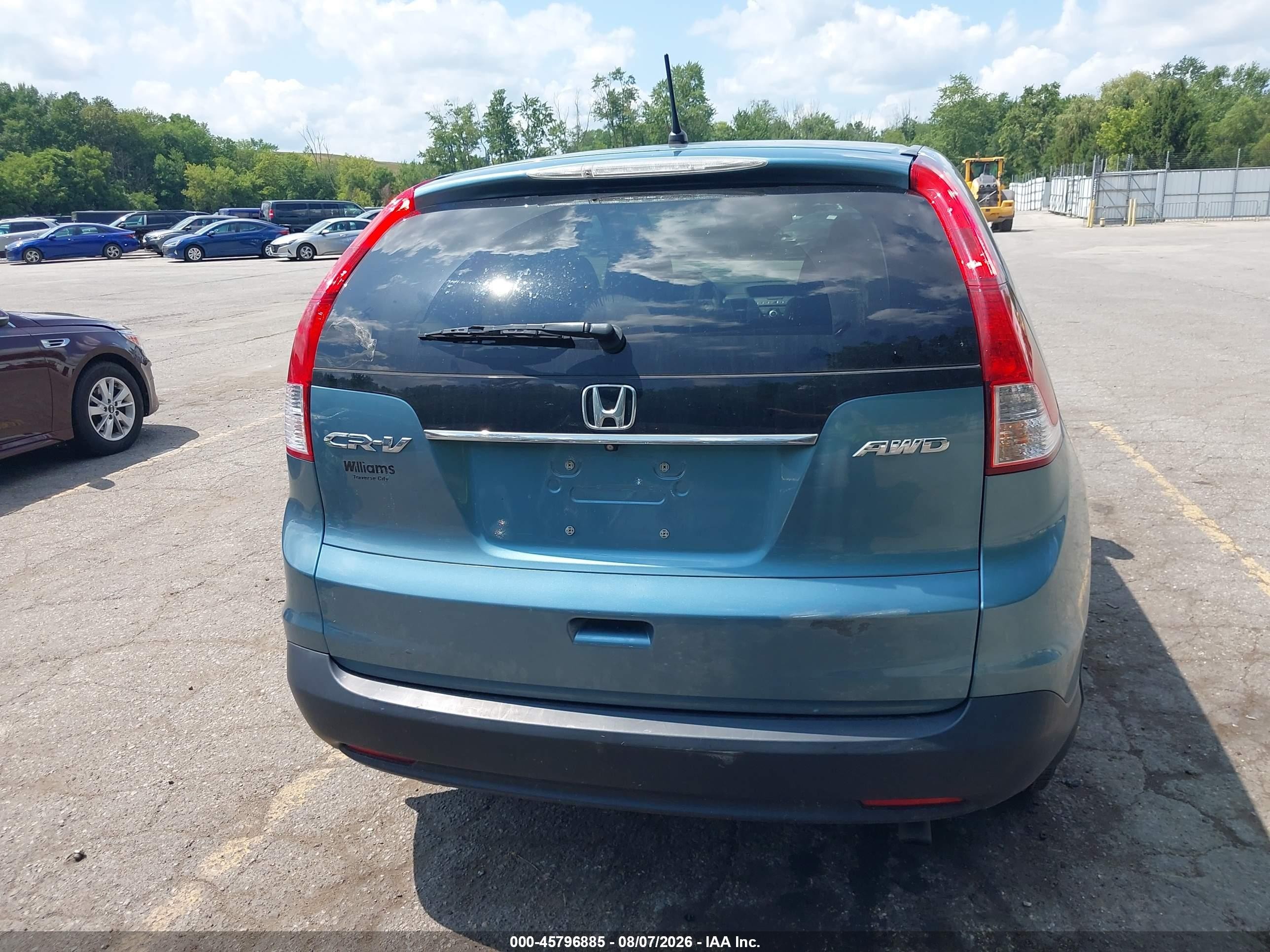 2014 Honda Cr-v Ex Teal vin: 5J6RM4H55EL067633