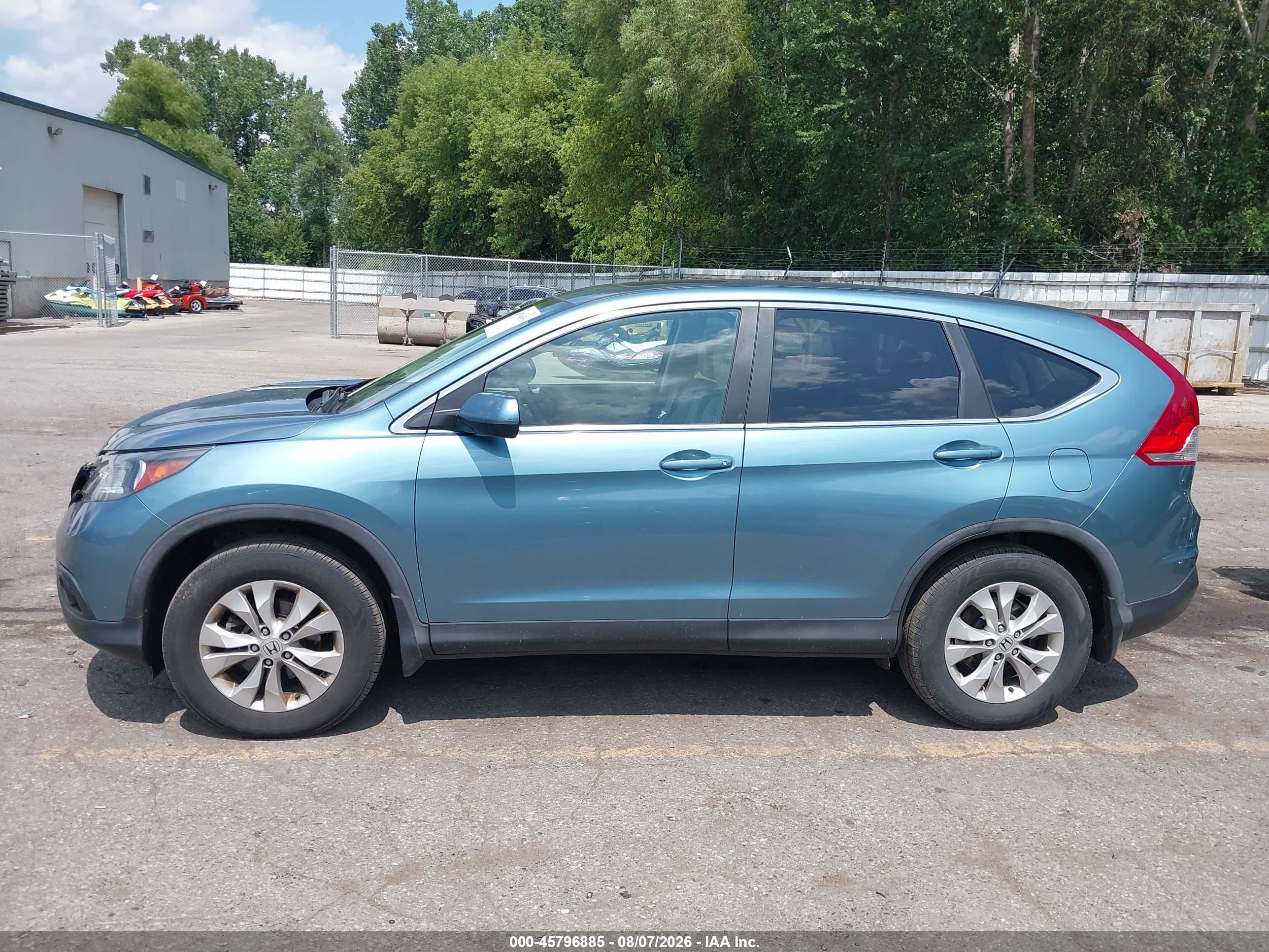 2014 Honda Cr-v Ex Teal vin: 5J6RM4H55EL067633