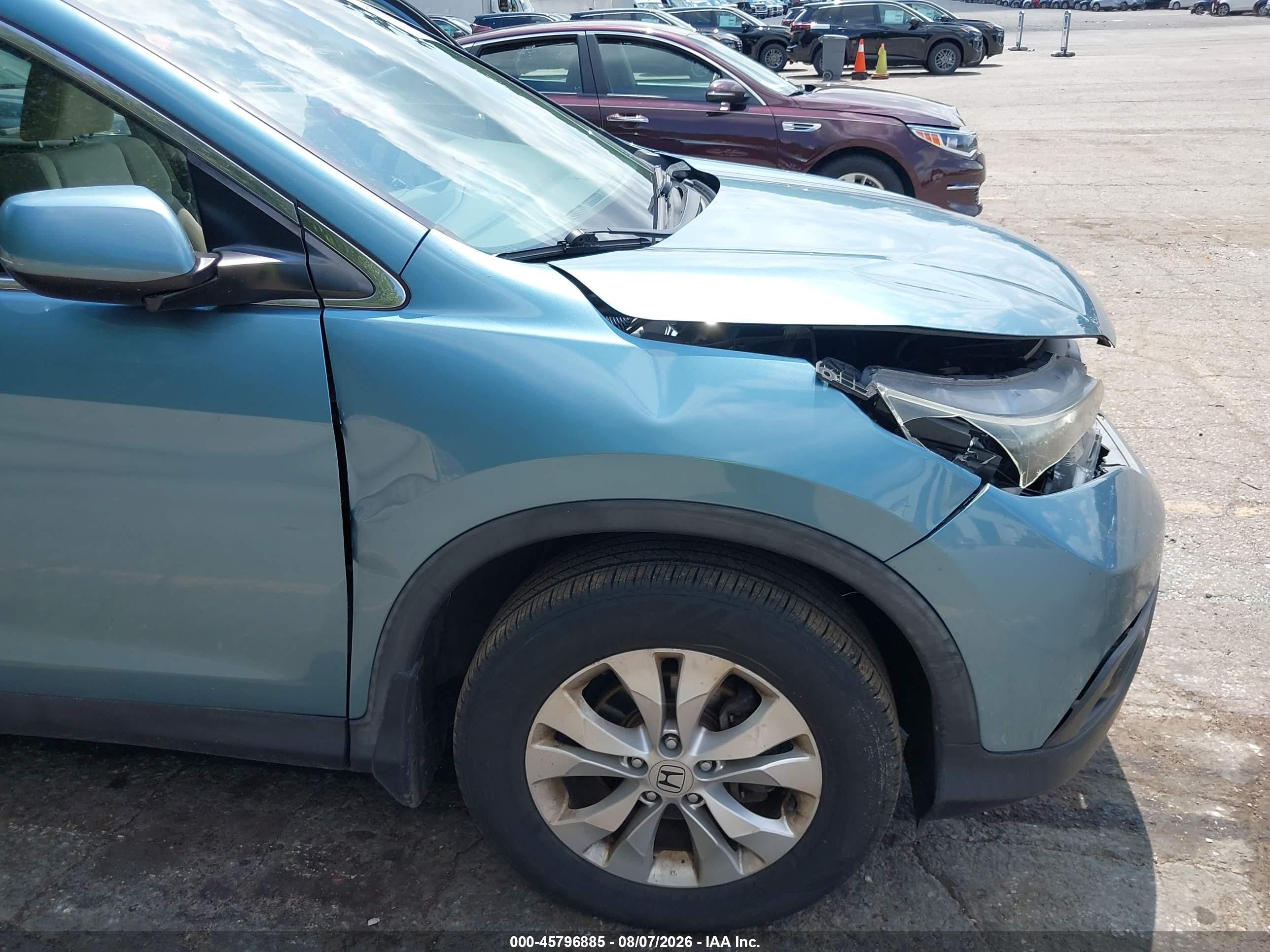 2014 Honda Cr-v Ex Teal vin: 5J6RM4H55EL067633