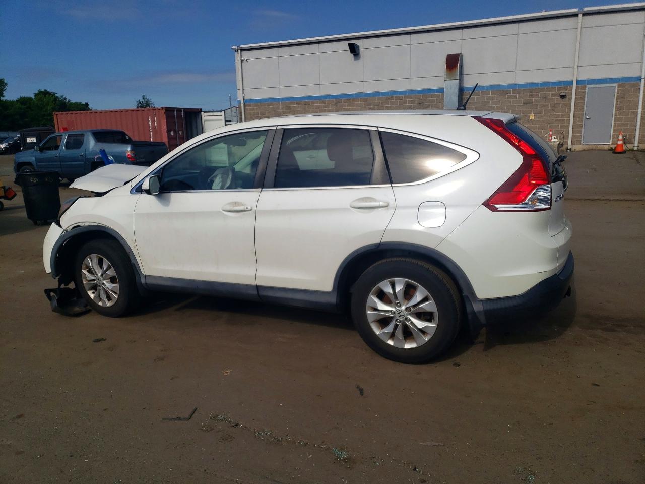 2014 Honda Cr-v Ex White vin: 5J6RM4H55EL071777
