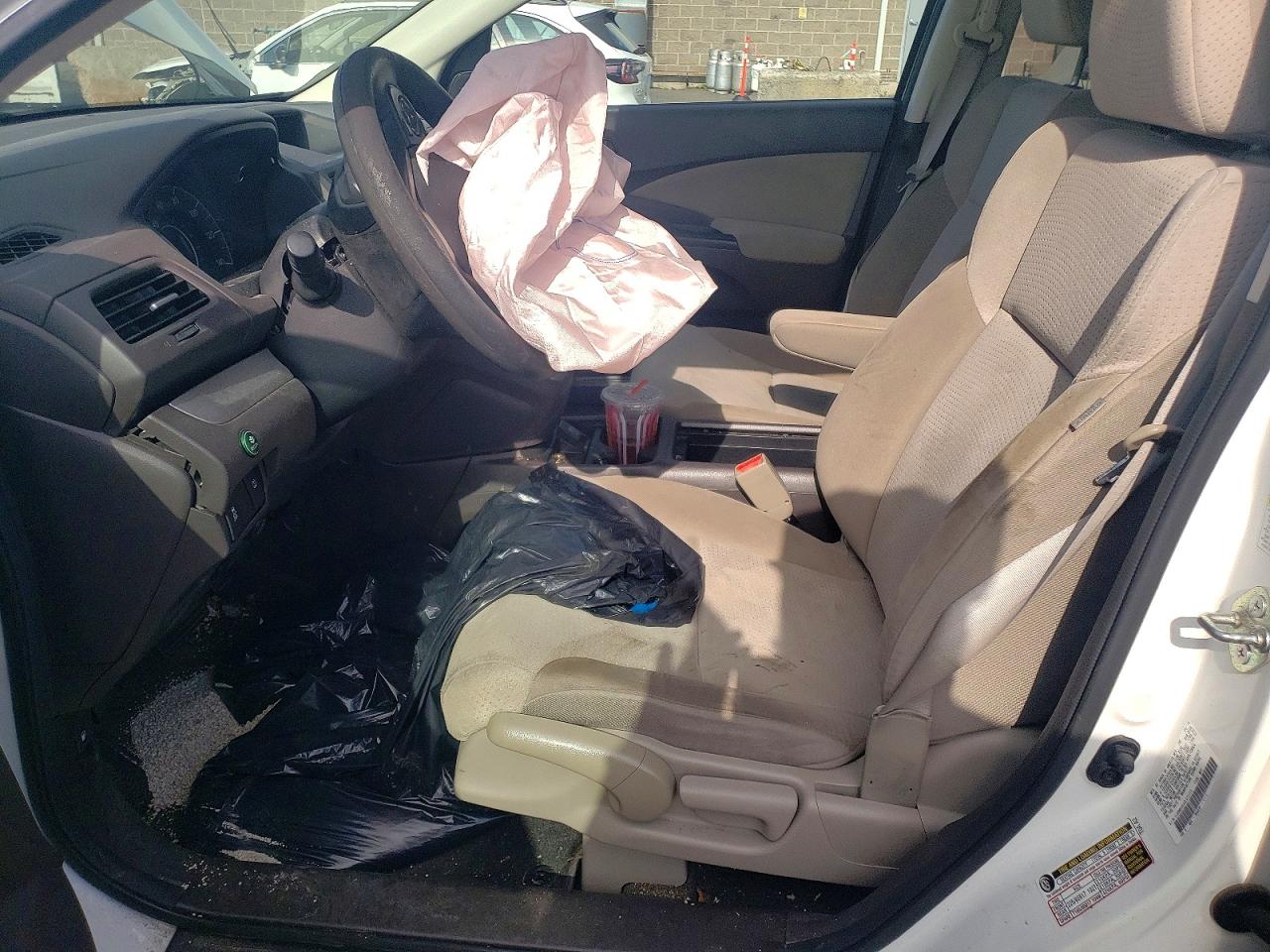 2014 Honda Cr-v Ex White vin: 5J6RM4H55EL071777