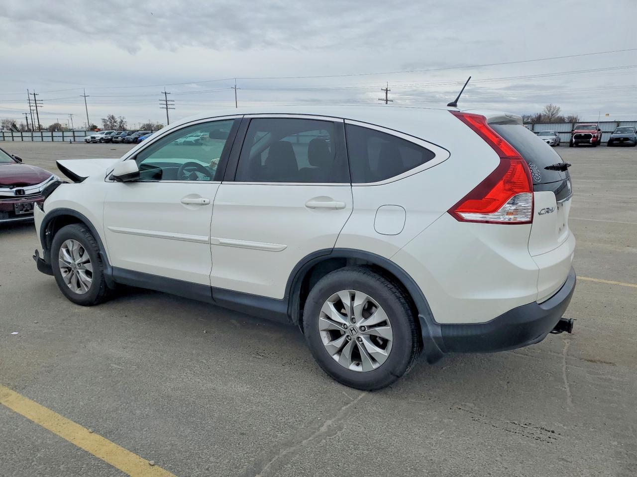 2014 Honda Cr-v Ex White vin: 5J6RM4H55EL098137