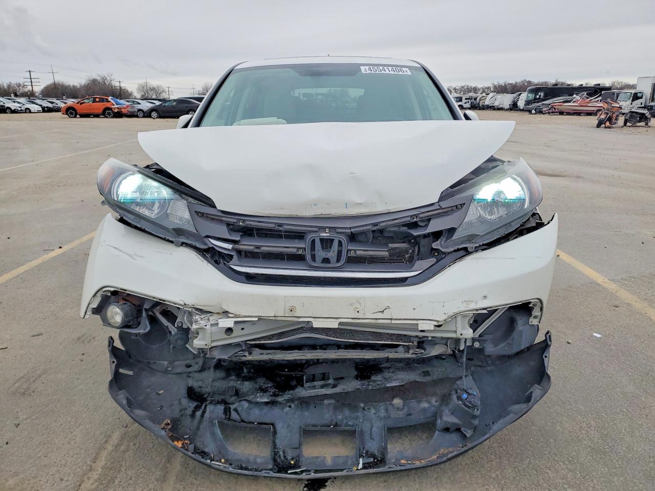 2014 Honda Cr-v Ex White vin: 5J6RM4H55EL098137