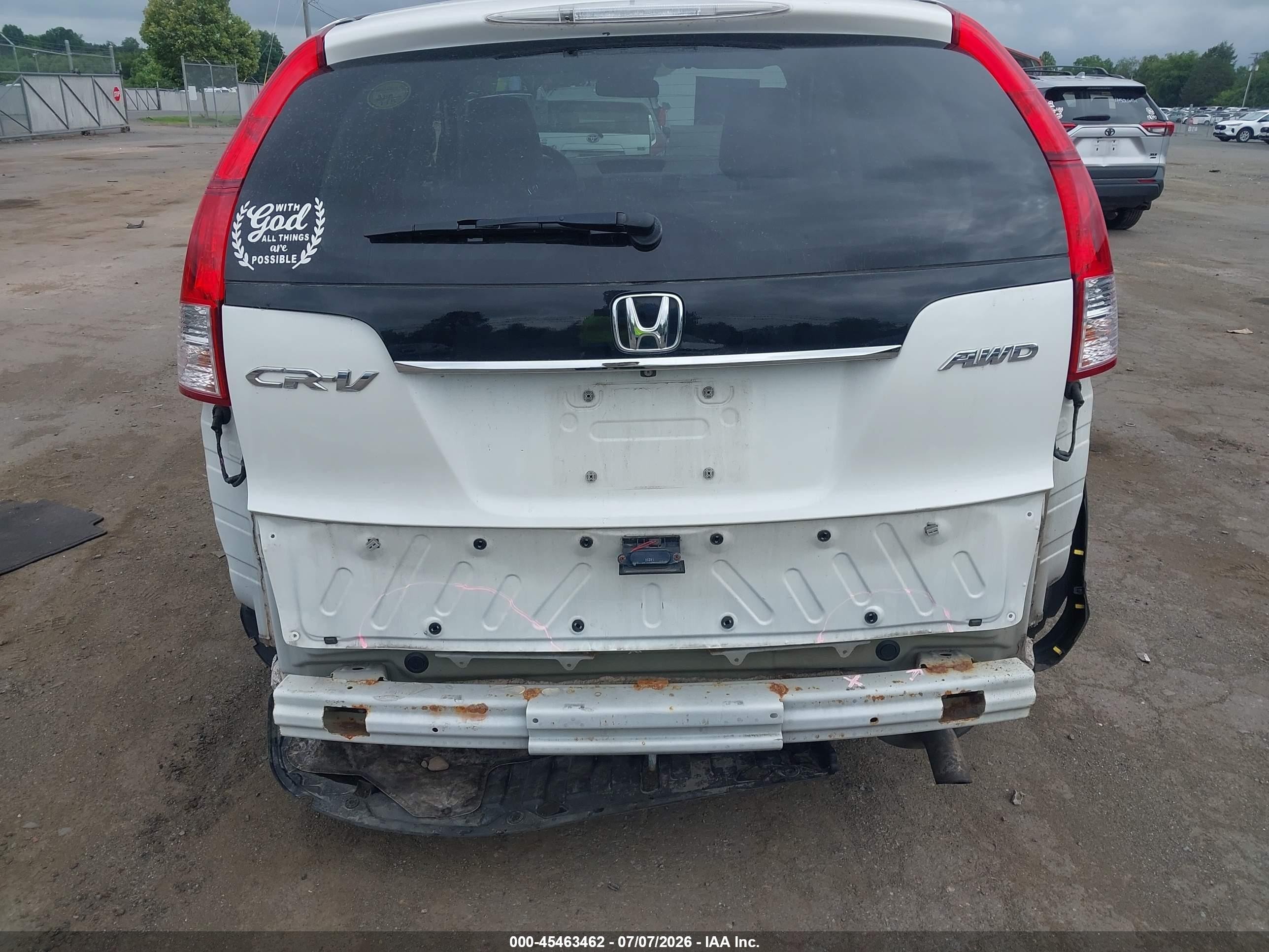 2014 Honda Cr-v Ex White vin: 5J6RM4H55EL115308