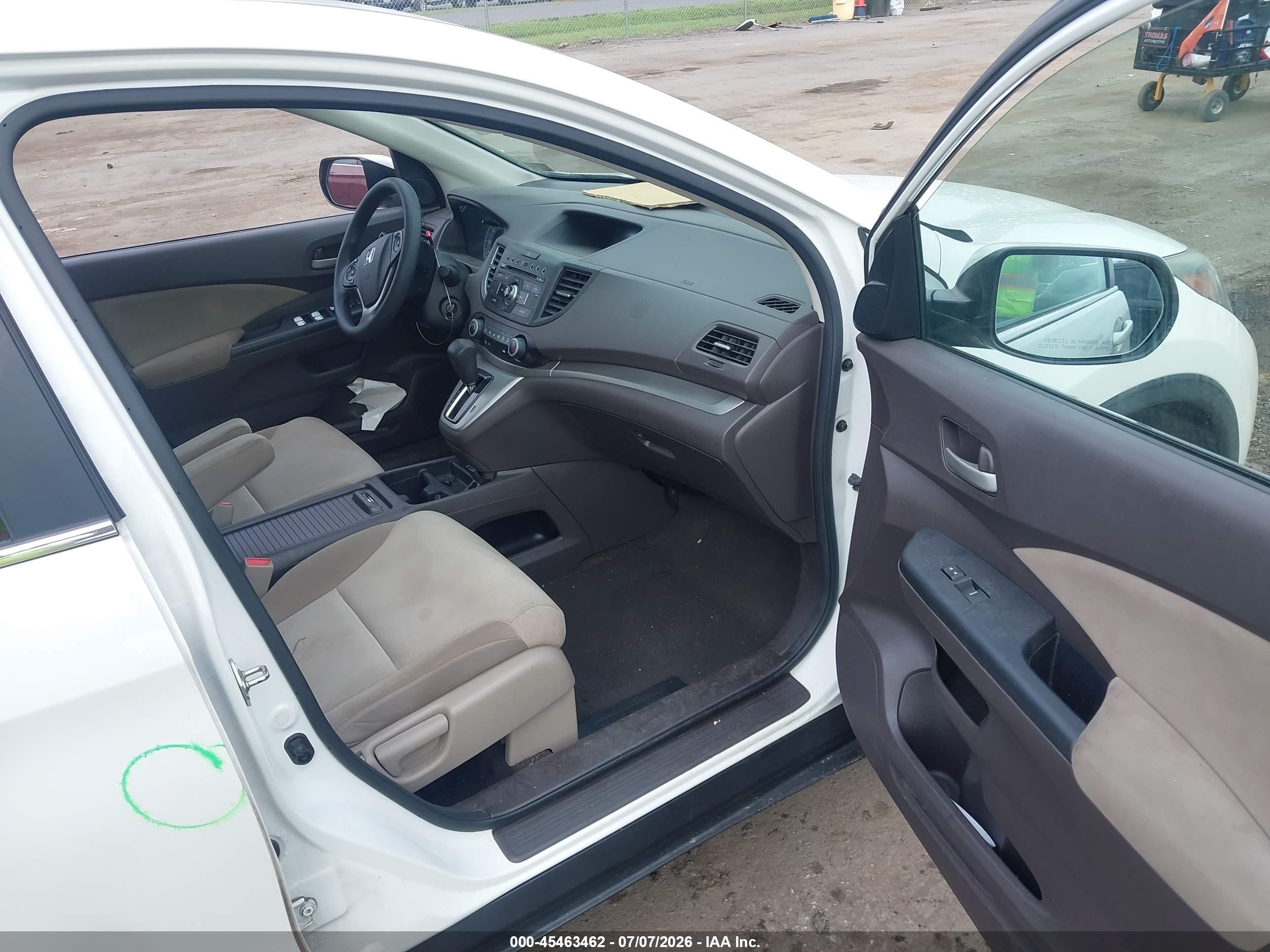 2014 Honda Cr-v Ex White vin: 5J6RM4H55EL115308